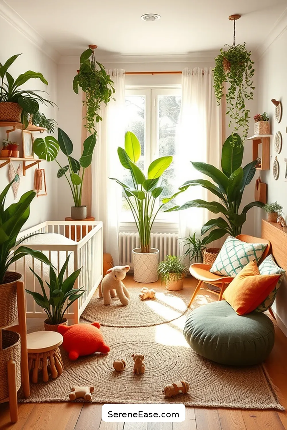 22 Ways to Create a Bold and Bright Nursery in Mid-Century Modern Style 10 Use Natural Materials for 22 Ways to Create a Bold and Bright Nursery in Mid-Century Modern Style
