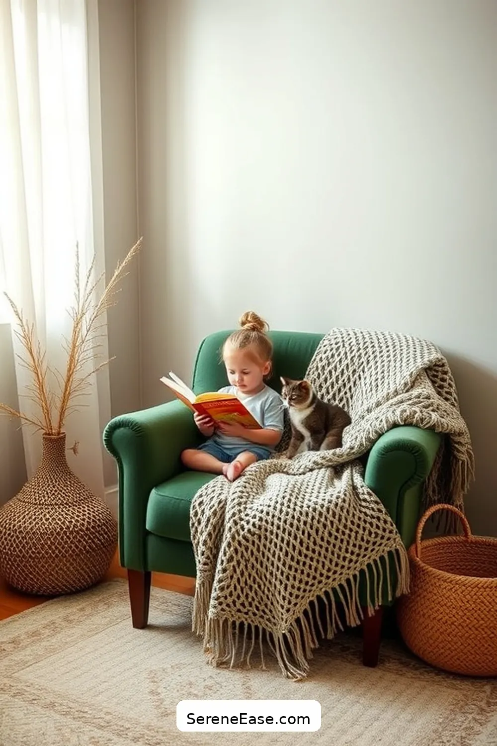 22 Ways to Create a Monochromatic Bohemian Style Nursery 7 Create a Cozy Reading Nook for 22 Ways to Create a Monochromatic Bohemian Style Nursery