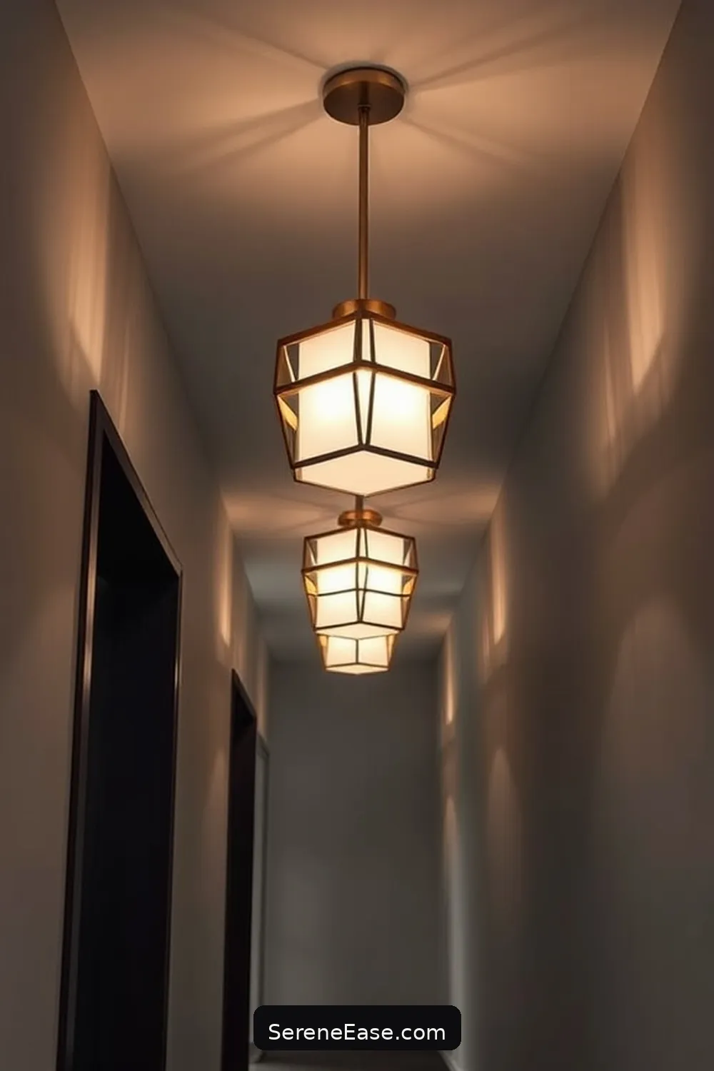 22 Ways to Create a Monochromatic Hallway in Mid-Century Modern Style 3 Select Statement Lighting Fixtures for 22 Ways to Create a Monochromatic Hallway in Mid-Century Modern Style