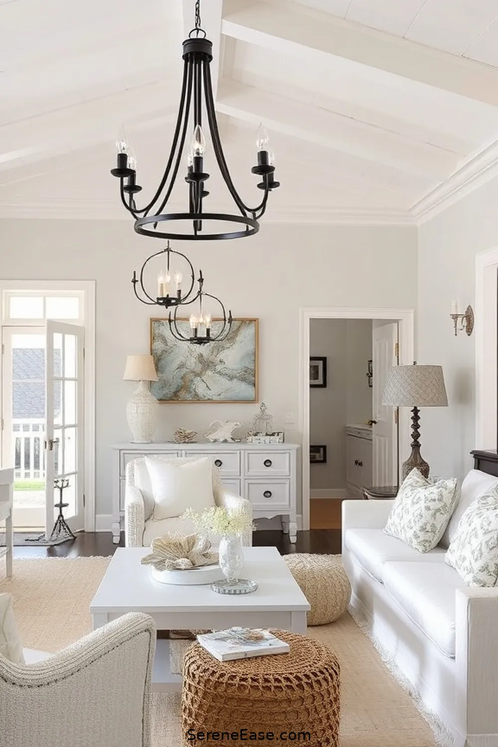 22 Ways to Incorporate Black and White Style in Your Coastal Living Room 10 Implement Black and White Lighting Fixtures for 22 Ways to Incorporate Black and White Style in Your Coastal Living Room