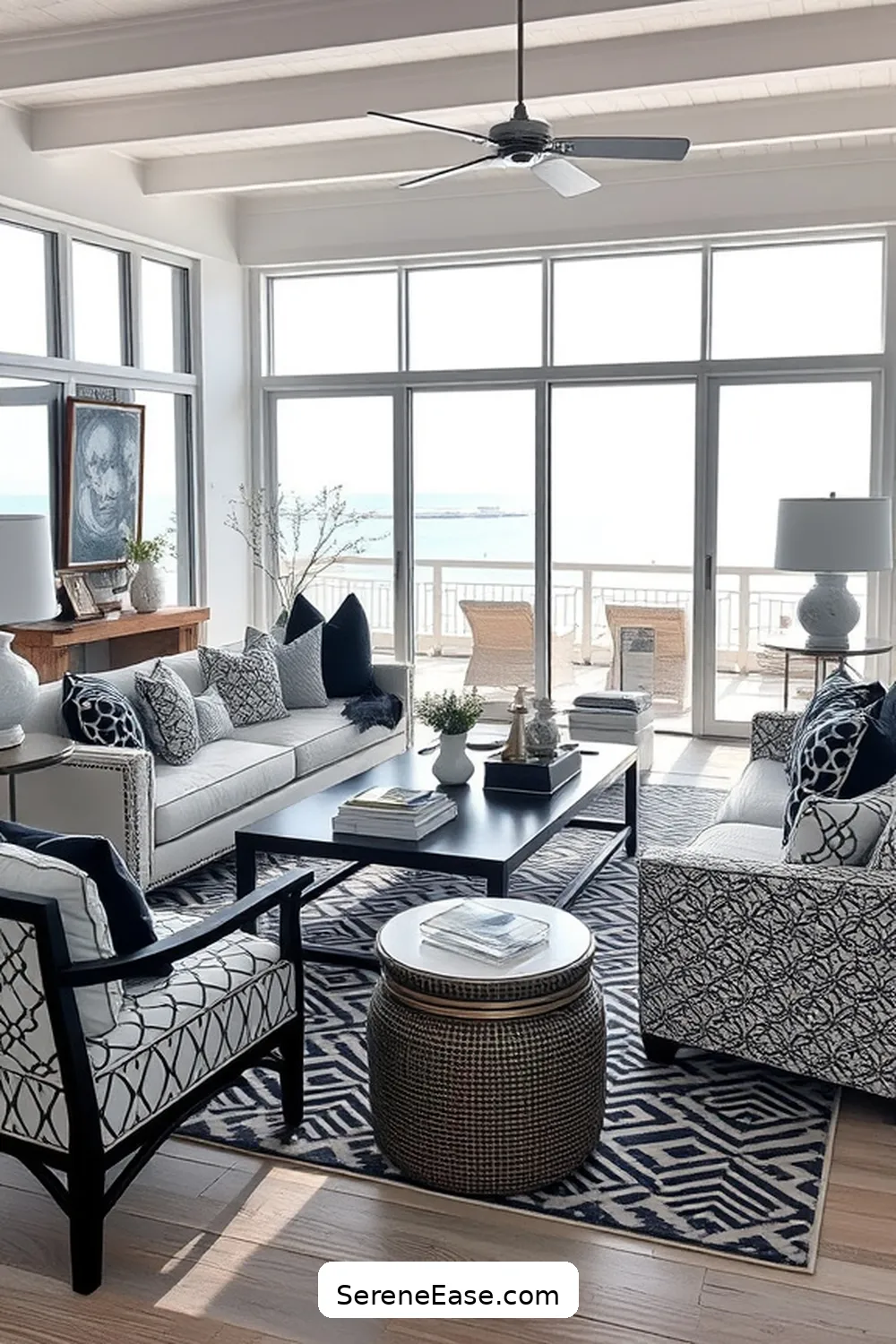 22 Ways to Incorporate Black and White Style in Your Coastal Living Room 5 Select Monochrome Furniture for 22 Ways to Incorporate Black and White Style in Your Coastal Living Room