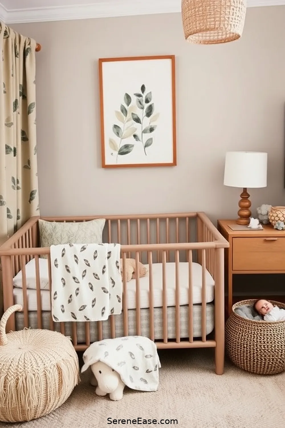 Incorporate Nature-Inspired Patterns for 22 Ways to Incorporate Earth Tones in Minimalist Nursery Style