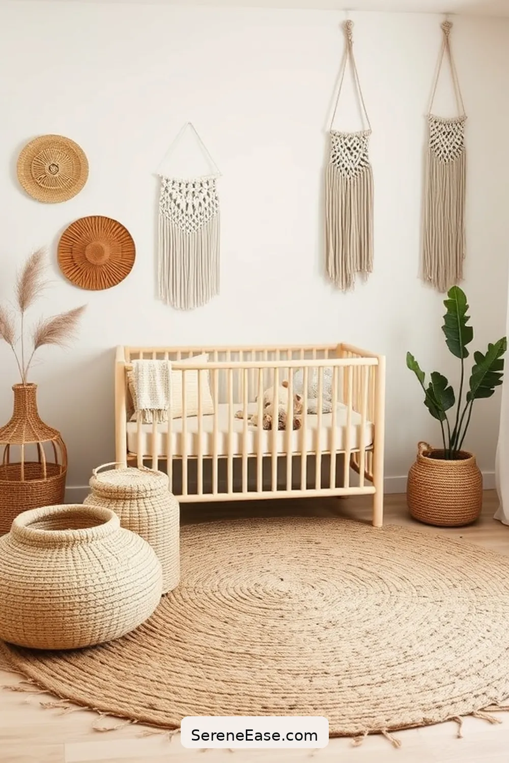 Incorporate Woven Textiles for 22 Ways to Incorporate Earth Tones in Minimalist Nursery Style
