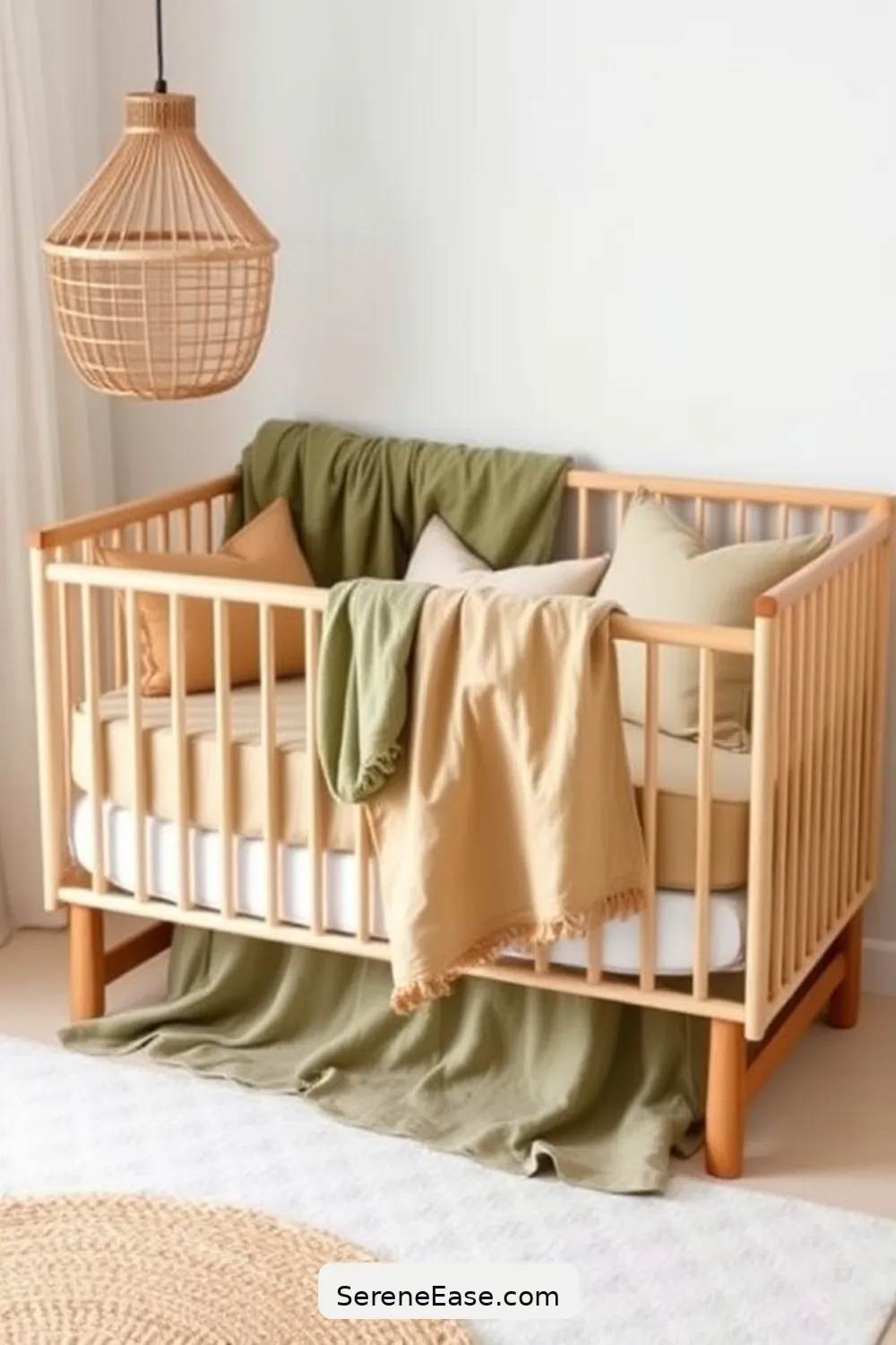 Select Organic Cotton Bedding for 22 Ways to Incorporate Earth Tones in Minimalist Nursery Style