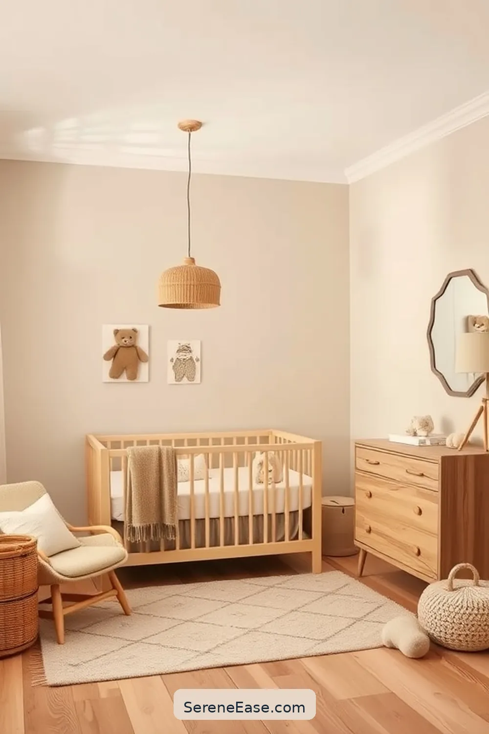 Select Soft Lighting Fixtures for 22 Ways to Incorporate Earth Tones in Minimalist Nursery Style