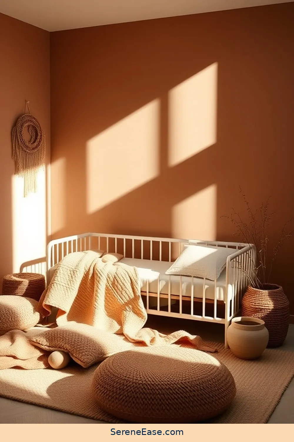 Use Clay or Terracotta Accents for 22 Ways to Incorporate Earth Tones in Minimalist Nursery Style