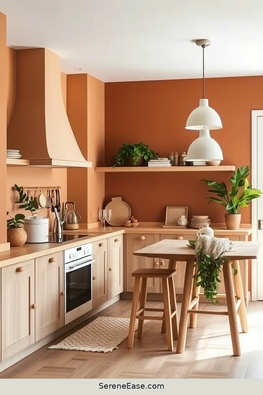 22 Ways to Incorporate Earth Tones in Scandinavian Style Kitchens 2 Choose a Warm Earthy Palette for Walls for 22 Ways to Incorporate Earth Tones in Scandinavian Style Kitchens