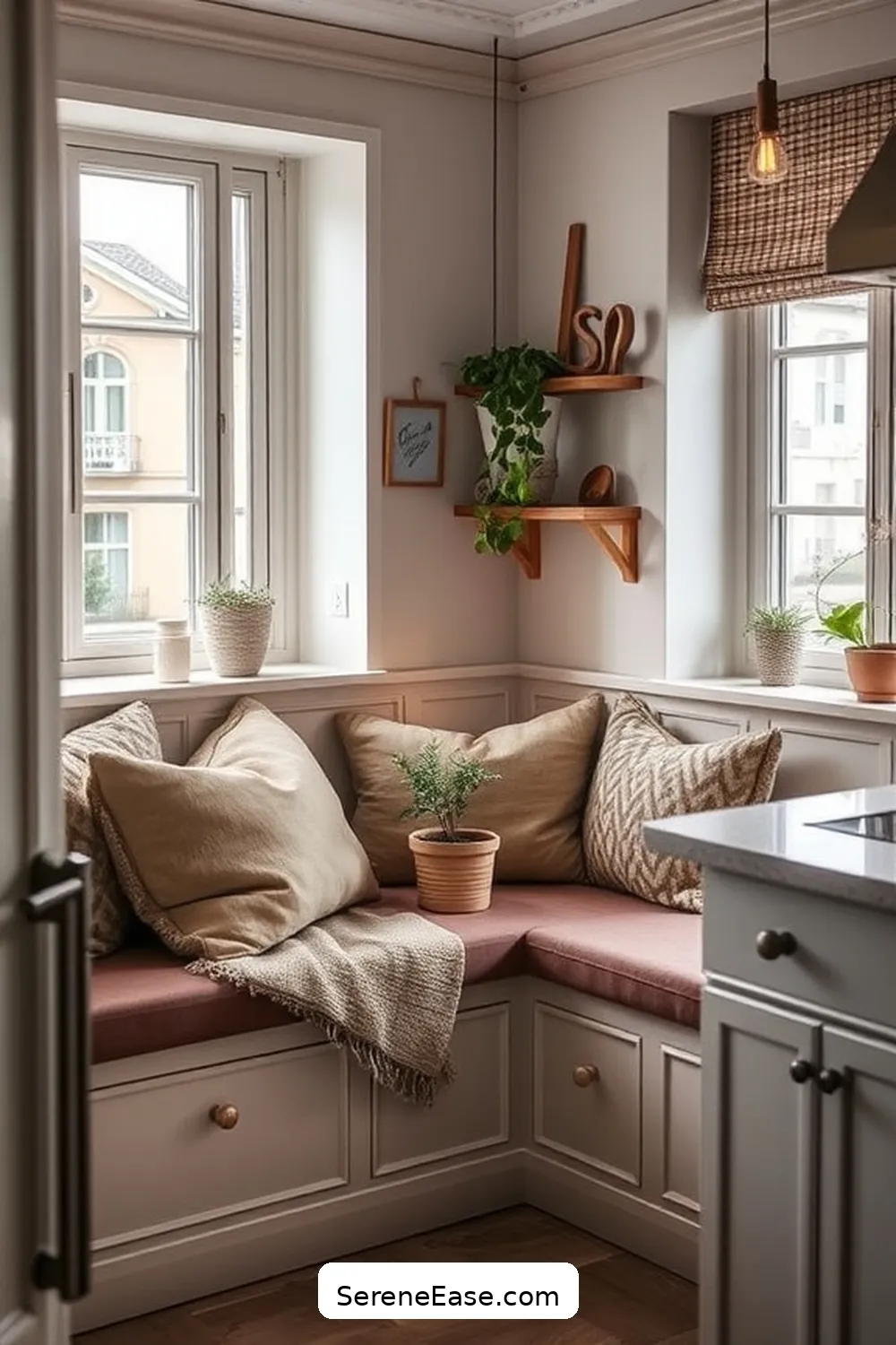 22 Ways to Incorporate Earth Tones in Scandinavian Style Kitchens 15 Create a Cozy Nook With Cushions for 22 Ways to Incorporate Earth Tones in Scandinavian Style Kitchens