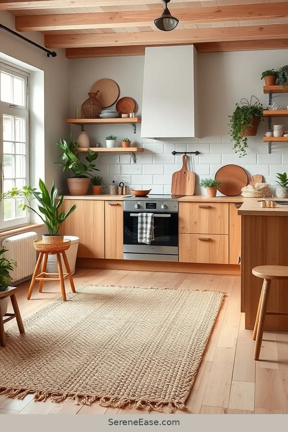 22 Ways to Incorporate Earth Tones in Scandinavian Style Kitchens 10 Decorate With Natural Fiber Rugs for 22 Ways to Incorporate Earth Tones in Scandinavian Style Kitchens