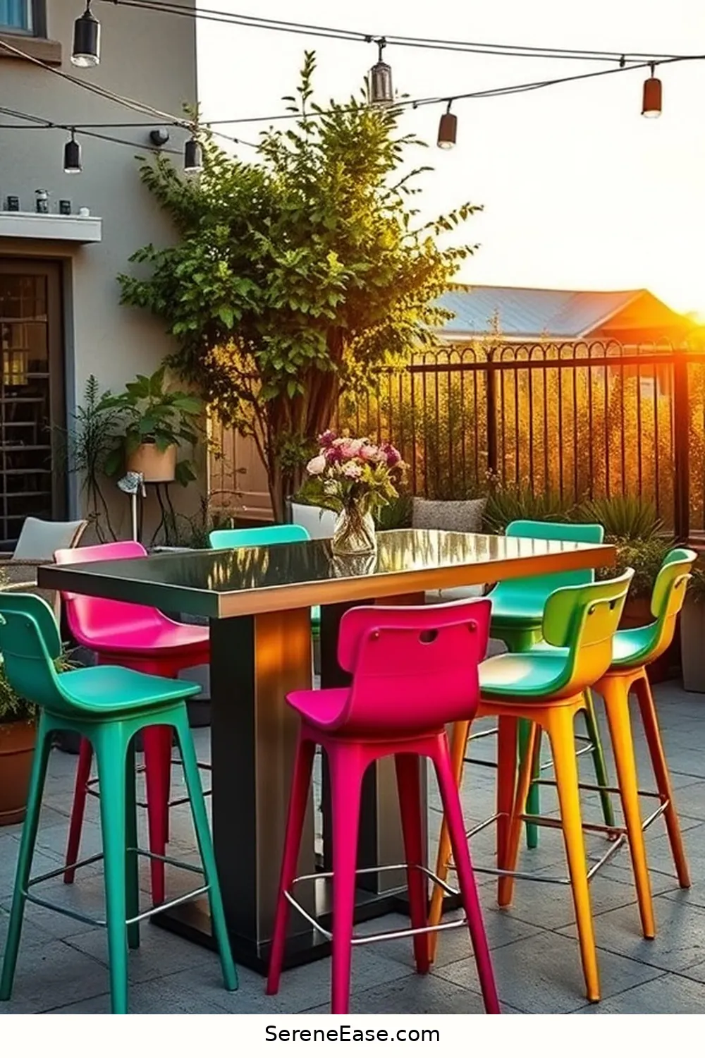 22 Ways to Incorporate Jewel Tones in Industrial Style Outdoor Patios 22 Choose Colorful Outdoor Bar Stools for 22 Ways to Incorporate Jewel Tones in Industrial Style Outdoor Patios