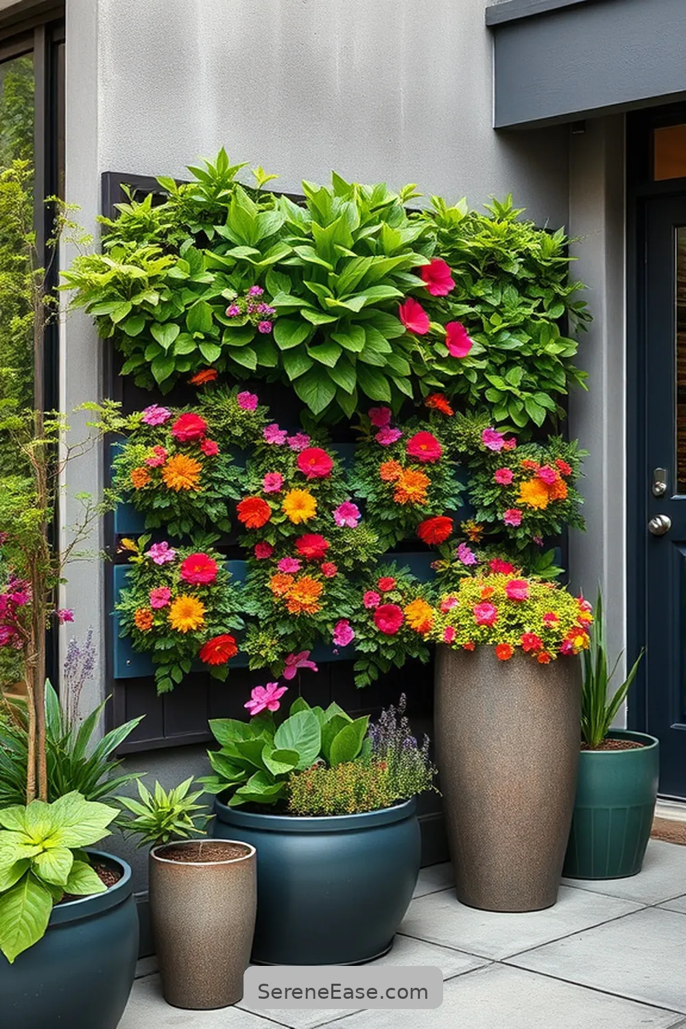 22 Ways to Incorporate Jewel Tones in Industrial Style Outdoor Patios 20 Create a Colorful Vertical Garden for 22 Ways to Incorporate Jewel Tones in Industrial Style Outdoor Patios