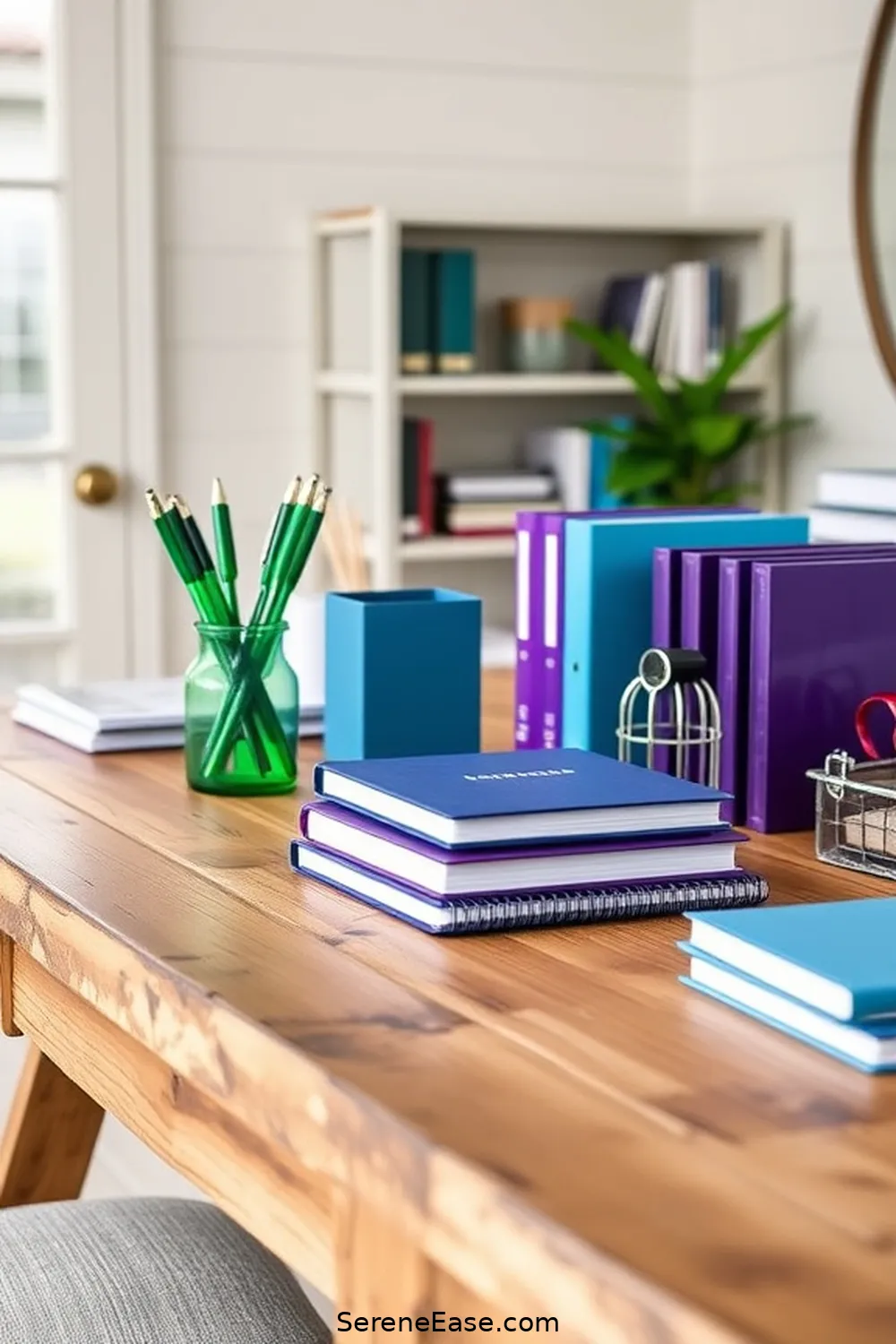 22 Ways to Incorporate Jewel Tones in Your Modern Farmhouse Office Style 13 Incorporate Colorful Desk Accessories for 22 Ways to Incorporate Jewel Tones in Your Modern Farmhouse Office Style
