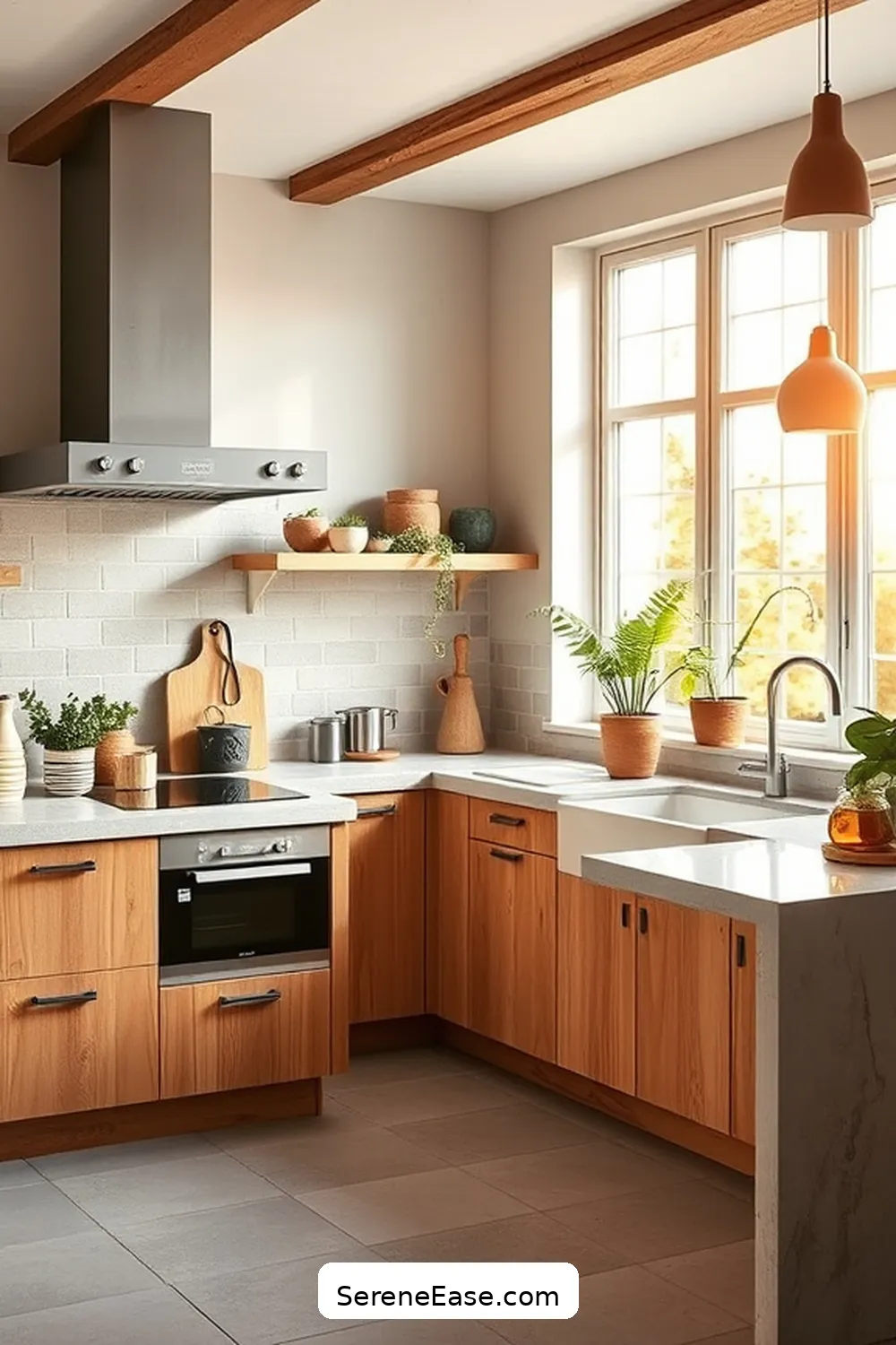 Introduce Natural Elements for 22 Ways to Incorporate Neutral Tones in Scandinavian Style Kitchens