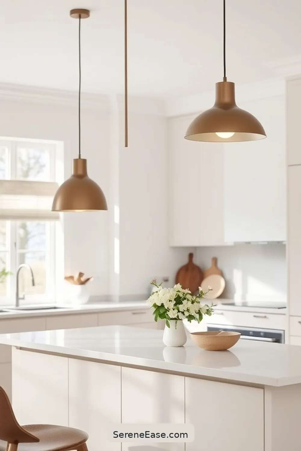 Use Minimalist Light Fixtures for 22 Ways to Incorporate Neutral Tones in Scandinavian Style Kitchens