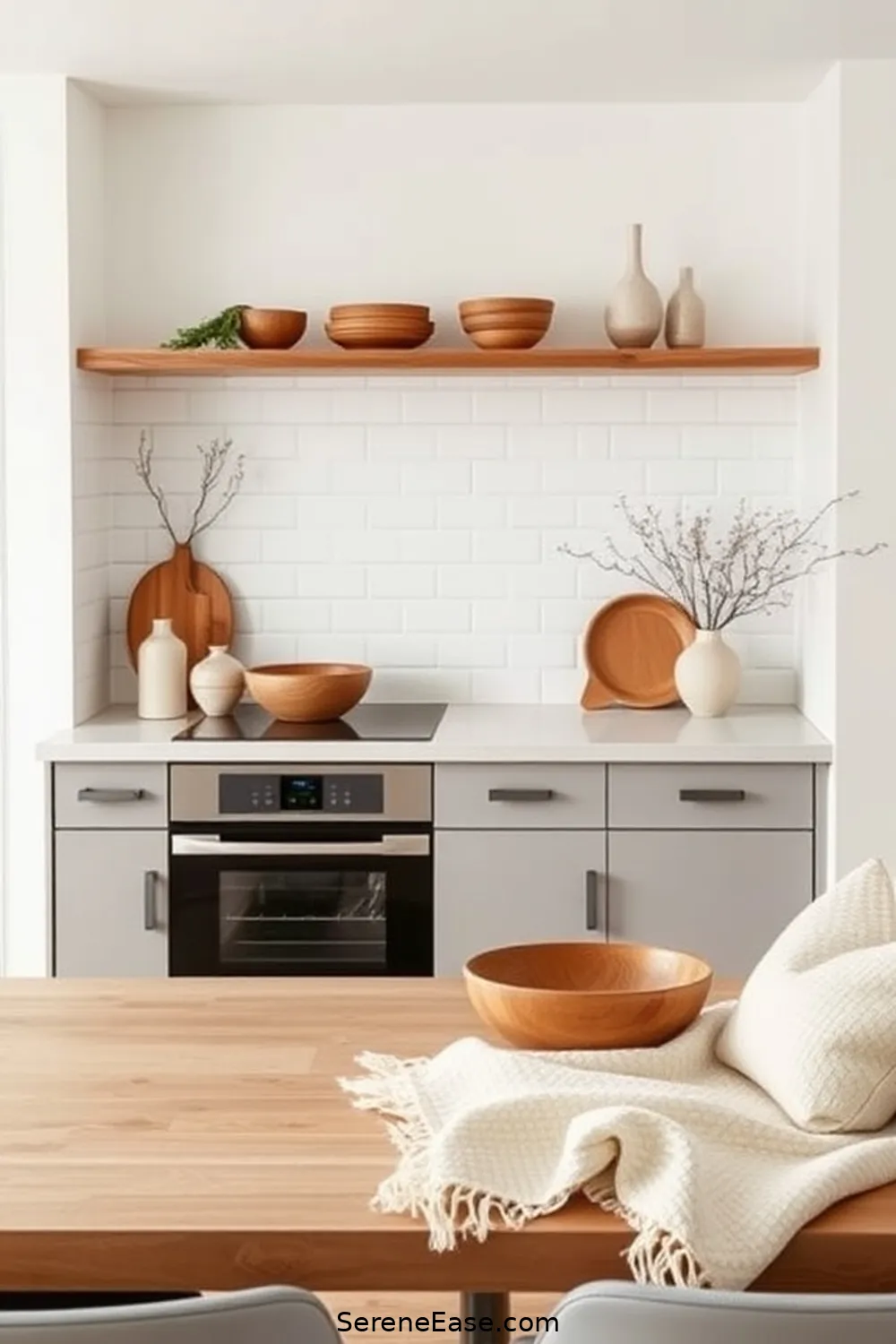 Use Simple Decorative Accents for 22 Ways to Incorporate Neutral Tones in Scandinavian Style Kitchens