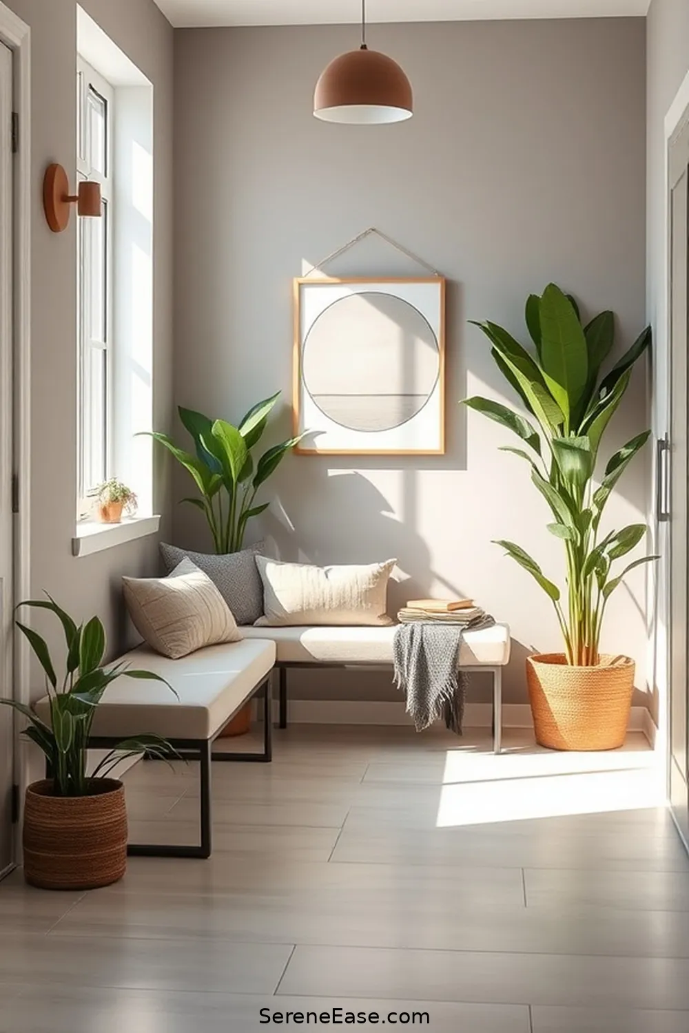 22 Ways to Incorporate Neutral Tones in Your Scandinavian Style Entryway 21 Choose a Neutral Entryway Bench for 22 Ways to Incorporate Neutral Tones in Your Scandinavian Style Entryway