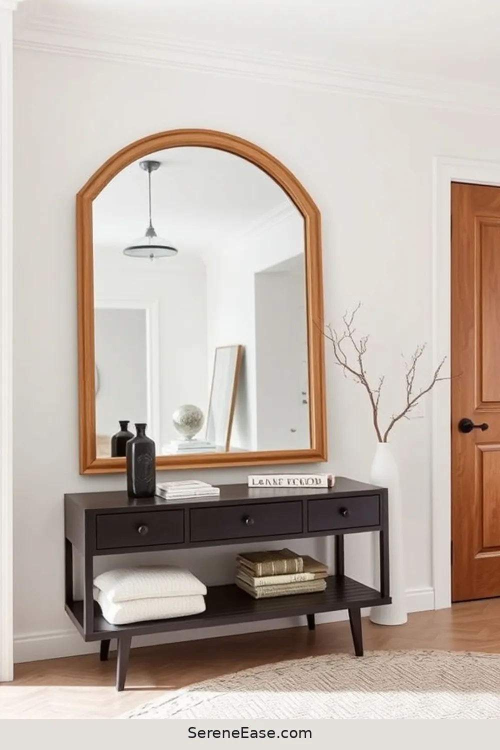 22 Ways to Incorporate Neutral Tones in Your Scandinavian Style Entryway 9 Choose a Statement Mirror for 22 Ways to Incorporate Neutral Tones in Your Scandinavian Style Entryway