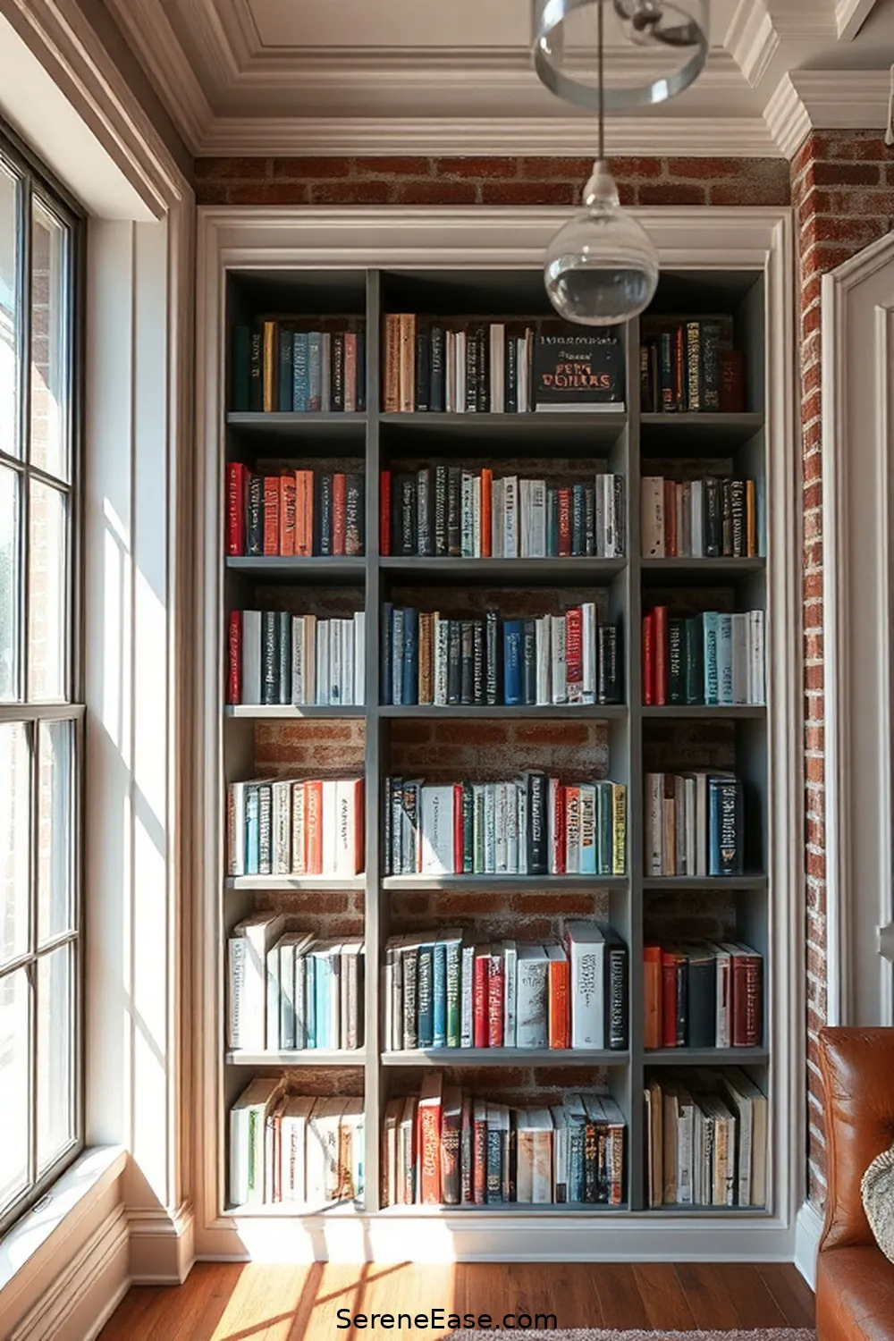 Use Pastel Paint for Trim and Molding for 22 Ways to Incorporate Pastels Into Industrial-Style Libraries