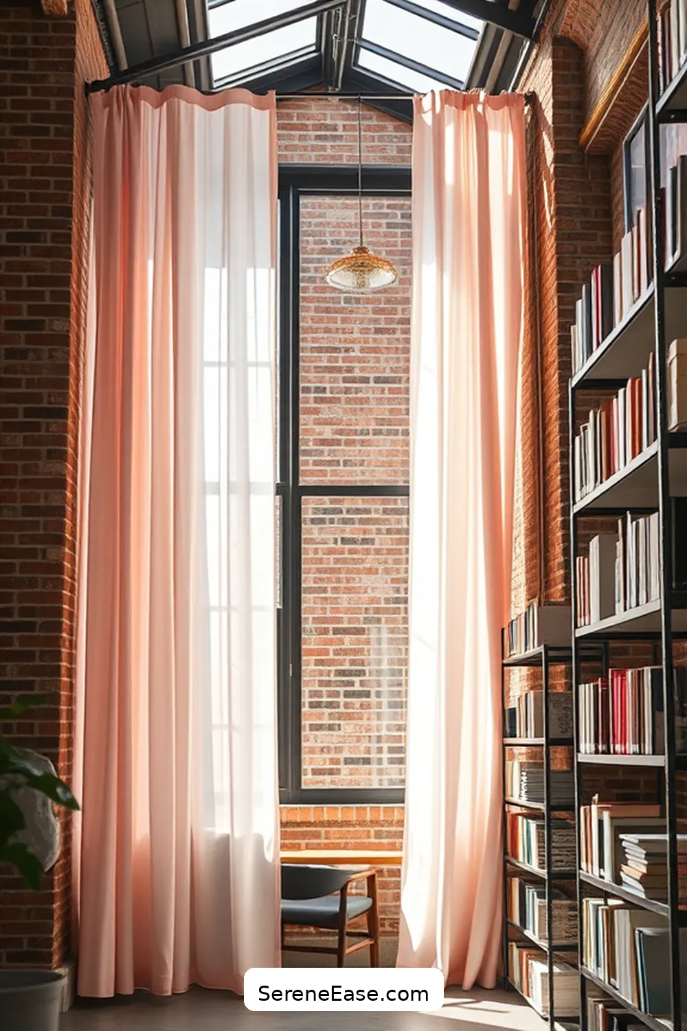 Utilize Pastel Curtains or Blinds for 22 Ways to Incorporate Pastels Into Industrial-Style Libraries