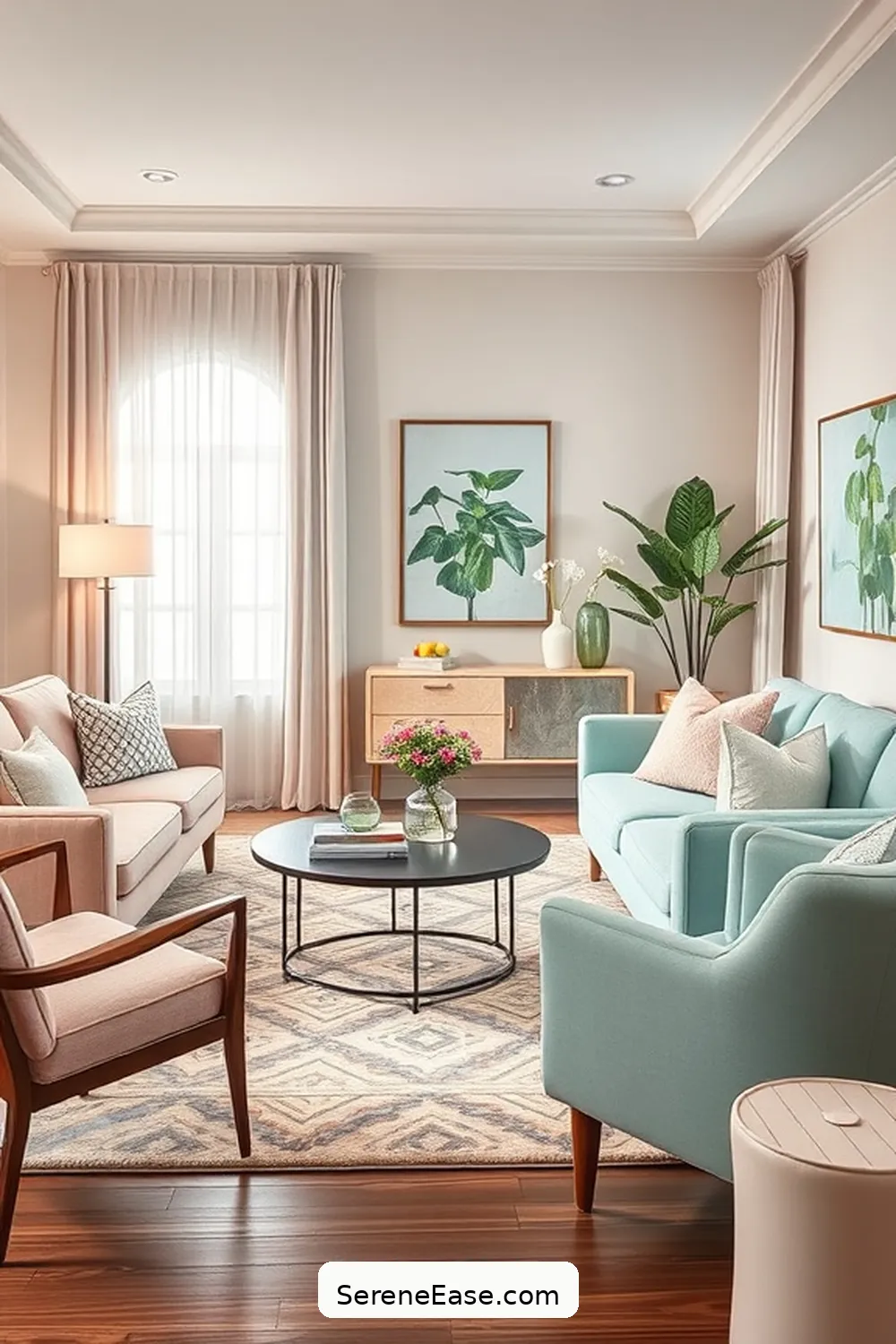 22 Ways to Incorporate Pastels in Your Mid-Century Modern Living Room Style 12 Feature Pastel Upholstery for 22 Ways to Incorporate Pastels in Your Mid-Century Modern Living Room Style