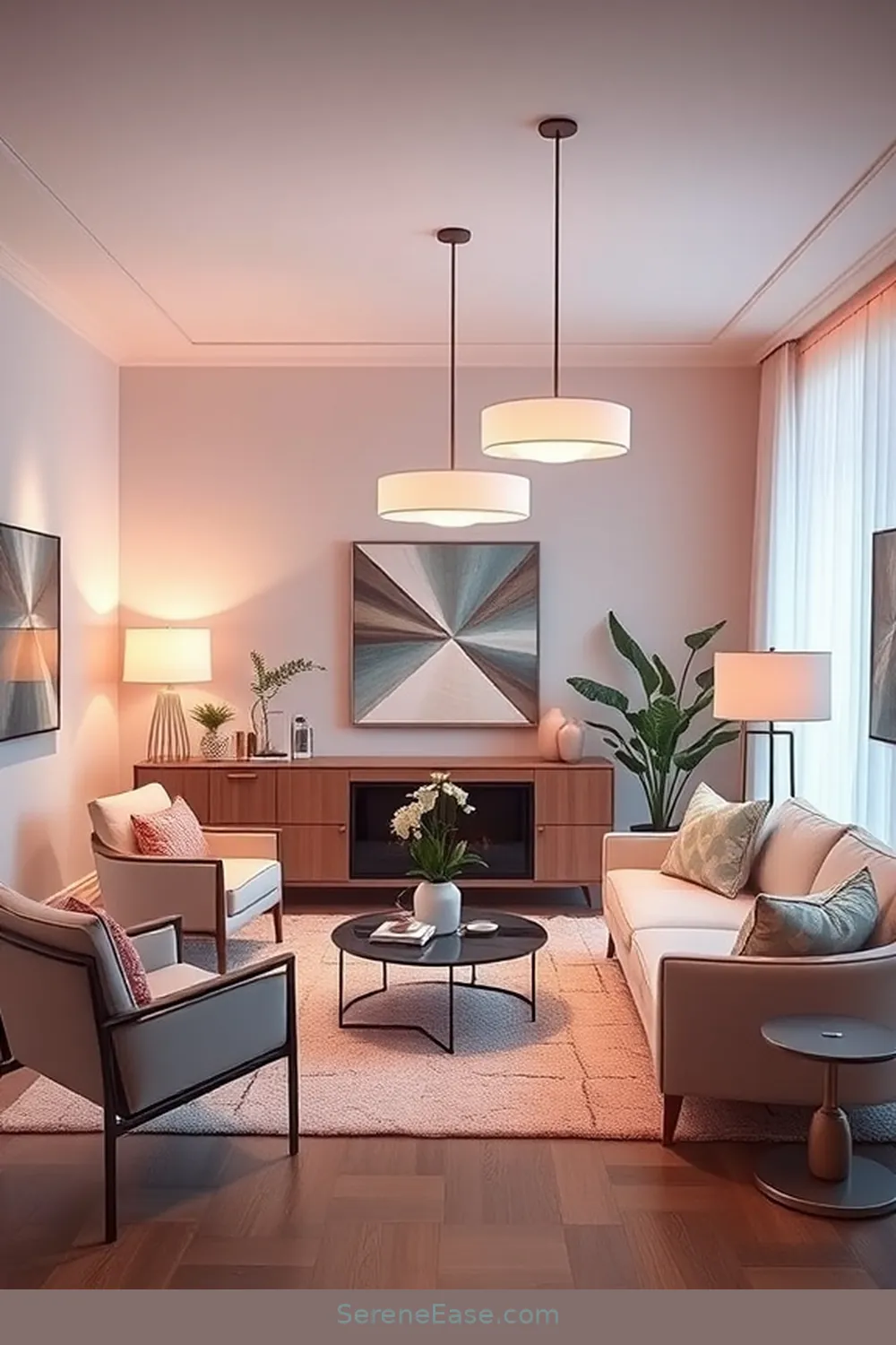 22 Ways to Incorporate Pastels in Your Mid-Century Modern Living Room Style 9 Opt for Pastel Lighting Fixtures for 22 Ways to Incorporate Pastels in Your Mid-Century Modern Living Room Style