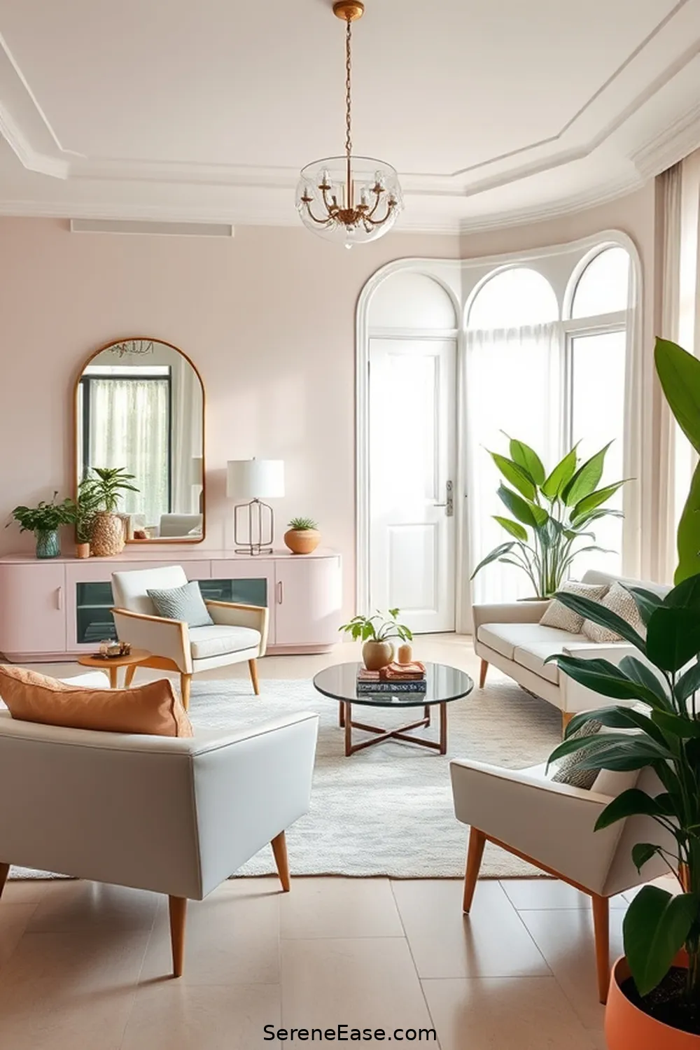 22 Ways to Incorporate Pastels in Your Mid-Century Modern Living Room Style 19 Style With Pastel Mirrors for 22 Ways to Incorporate Pastels in Your Mid-Century Modern Living Room Style
