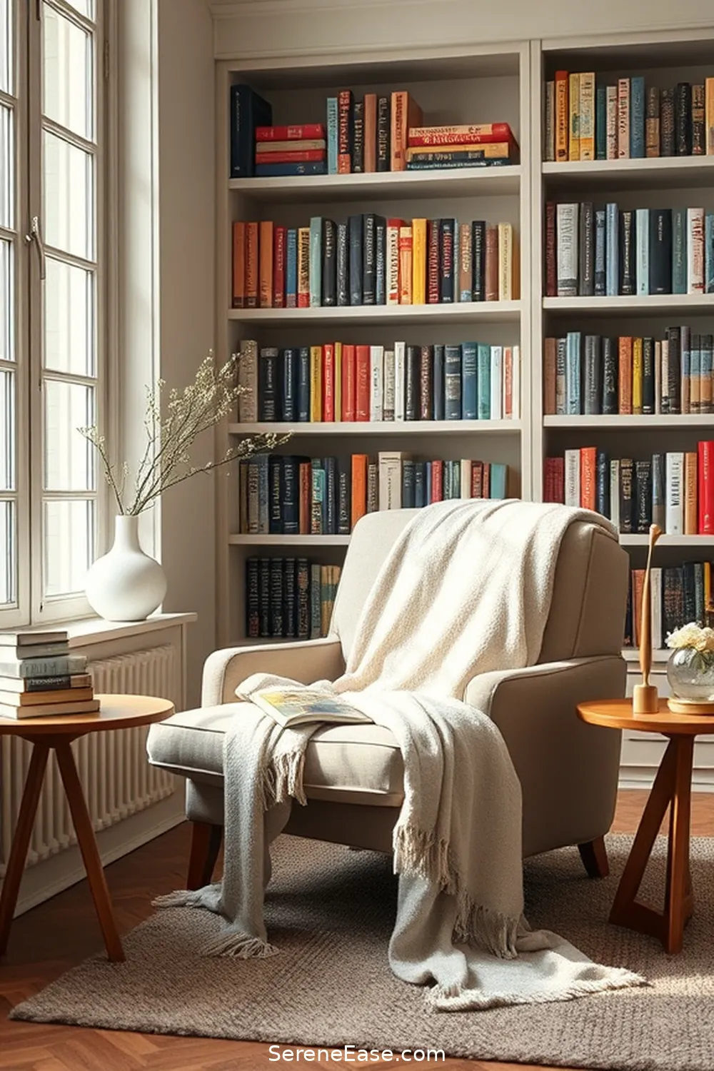 22 Ways to Incorporate Pastels in Your Mid-Century Modern Style Library 14 Incorporate Soft Pastel Throws for 22 Ways to Incorporate Pastels in Your Mid-Century Modern Style Library