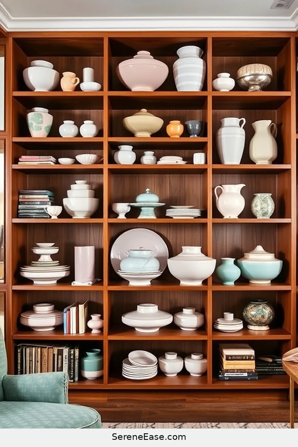22 Ways to Incorporate Pastels in Your Mid-Century Modern Style Library 16 Mix and Match Pastel Ceramics for 22 Ways to Incorporate Pastels in Your Mid-Century Modern Style Library