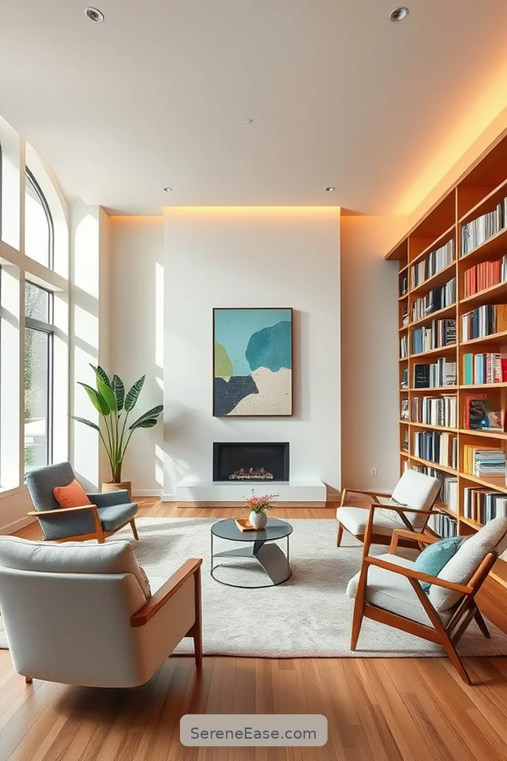 22 Ways to Incorporate Pastels in Your Mid-Century Modern Style Library 7 Select Pastel Artwork for 22 Ways to Incorporate Pastels in Your Mid-Century Modern Style Library