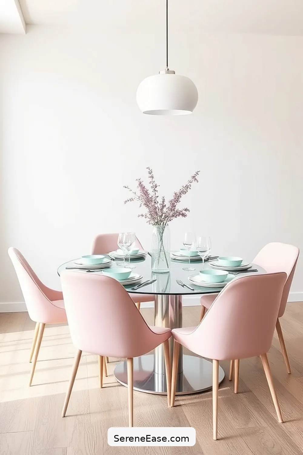 22 Ways to Incorporate Pastels in a Minimalist Dining Room Style 16 15. Integrate Pastel Furniture Accents for 22 Ways to Incorporate Pastels in a Minimalist Dining Room Style