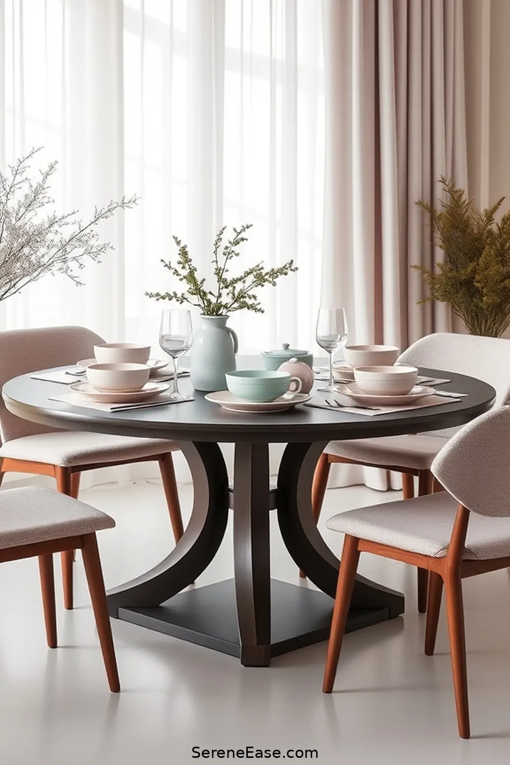 22 Ways to Incorporate Pastels in a Minimalist Dining Room Style 17 16. Use Pastel Dishware Display for 22 Ways to Incorporate Pastels in a Minimalist Dining Room Style