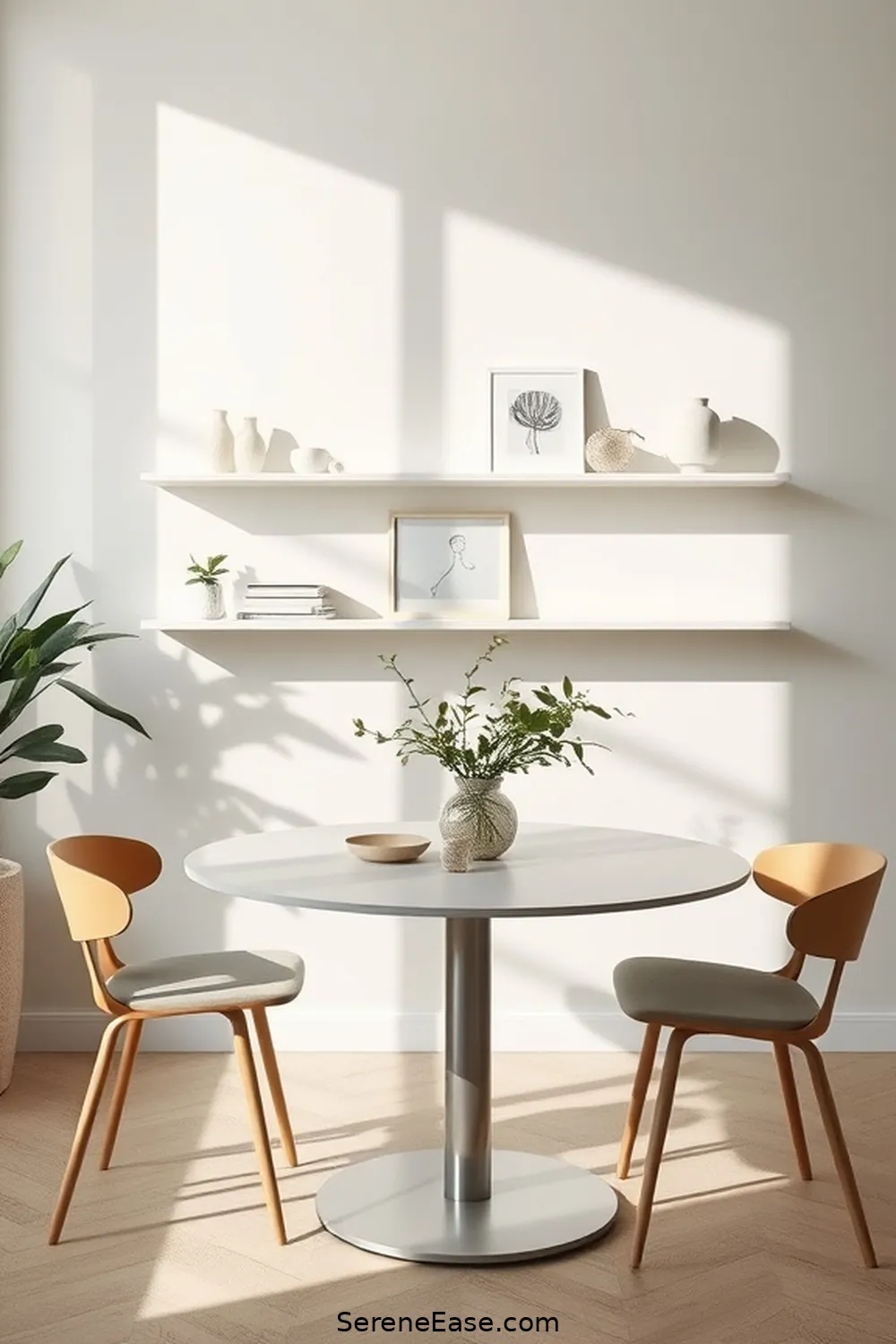 22 Ways to Incorporate Pastels in a Minimalist Dining Room Style 23 22. Opt for Pastel Wall Shelves for 22 Ways to Incorporate Pastels in a Minimalist Dining Room Style