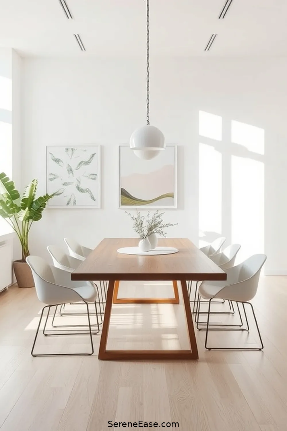 22 Ways to Incorporate Pastels in a Minimalist Dining Room Style 6 5. Hang Pastel Artwork for 22 Ways to Incorporate Pastels in a Minimalist Dining Room Style