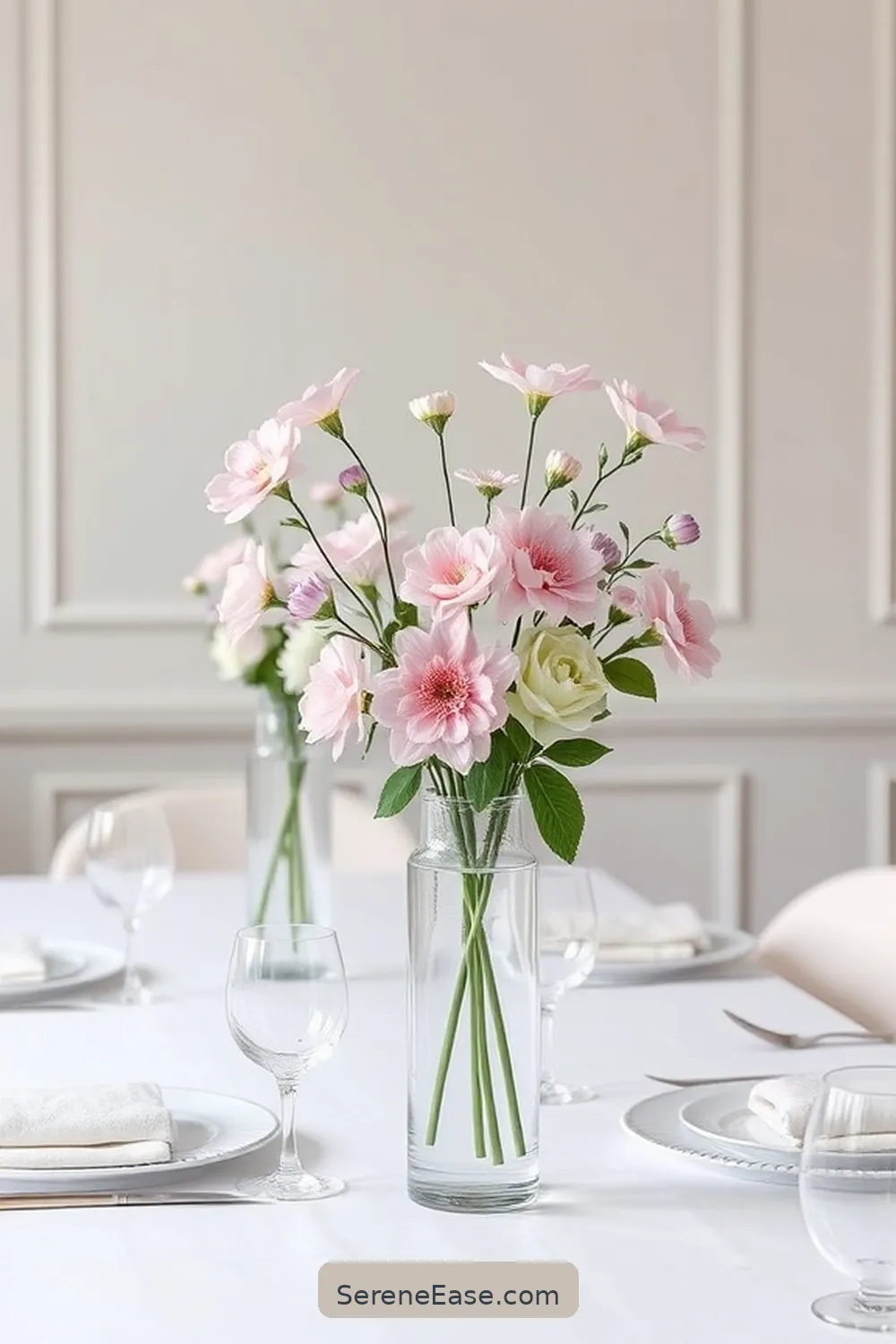 22 Ways to Incorporate Pastels in a Minimalist Dining Room Style 10 9. Use Pastel Centerpieces for 22 Ways to Incorporate Pastels in a Minimalist Dining Room Style