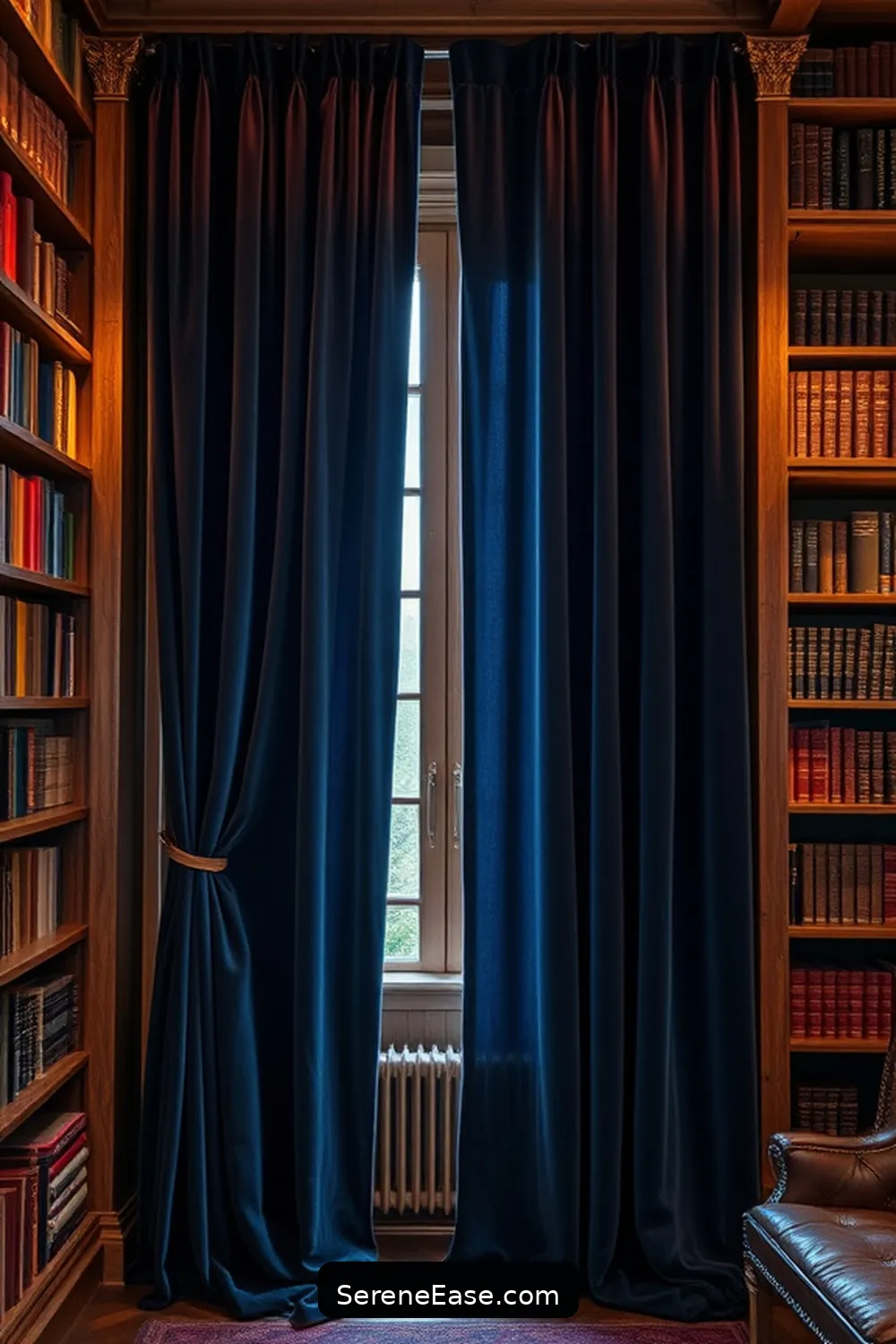 22 Ways to Infuse Jewel Tones Into Rustic Library Style 6 Choose Jewel-Toned Curtains for 22 Ways to Infuse Jewel Tones Into Rustic Library Style