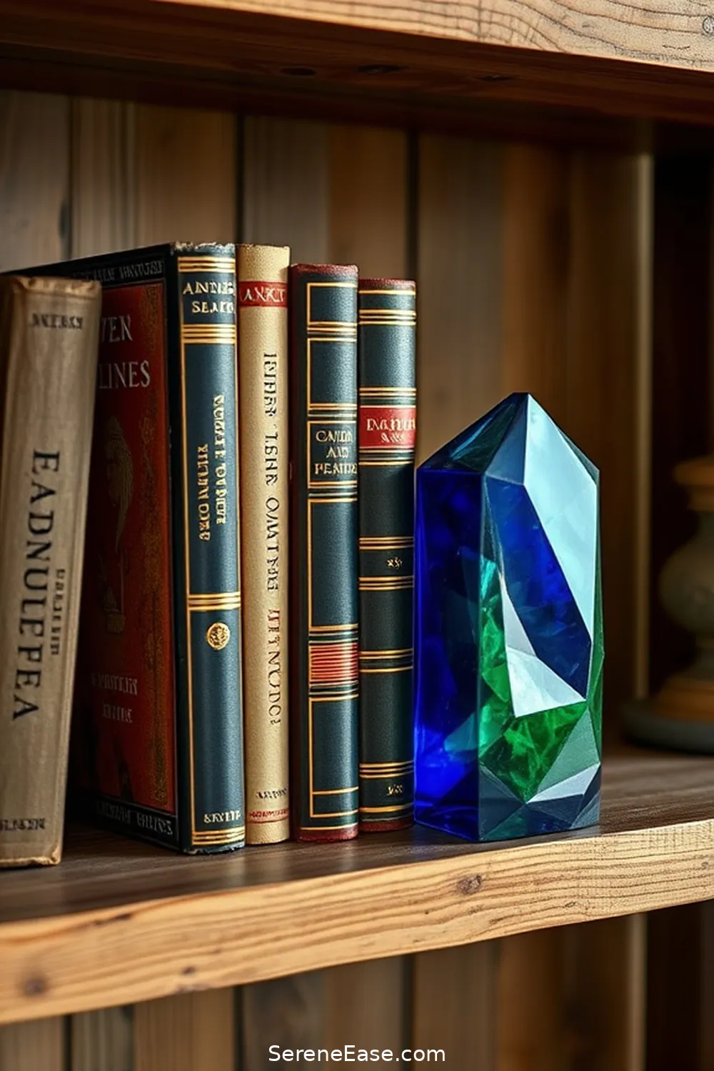 22 Ways to Infuse Jewel Tones Into Rustic Library Style 17 Choose Unique Jewel-Toned Bookends for 22 Ways to Infuse Jewel Tones Into Rustic Library Style