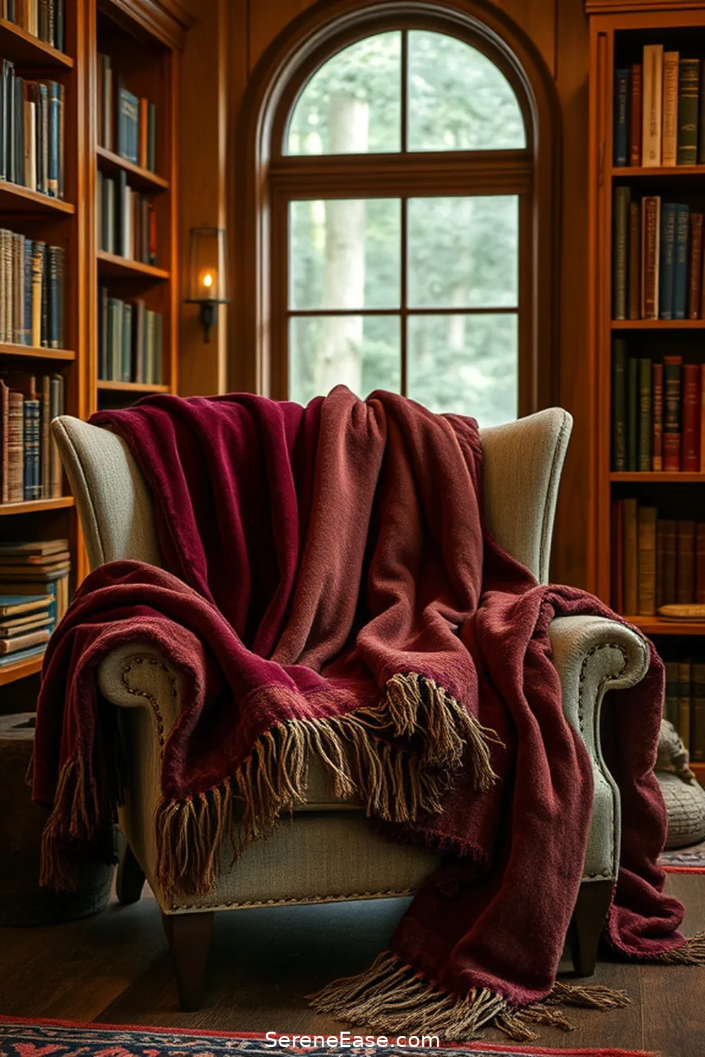 22 Ways to Infuse Jewel Tones Into Rustic Library Style 15 Incorporate Jewel-Toned Throws for 22 Ways to Infuse Jewel Tones Into Rustic Library Style