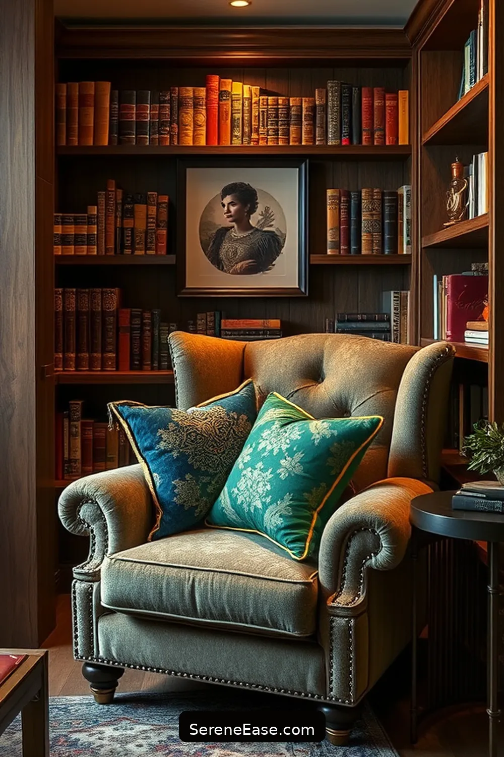 22 Ways to Infuse Jewel Tones Into Rustic Library Style 9 Use Decorative Pillows in Rich Hues for 22 Ways to Infuse Jewel Tones Into Rustic Library Style