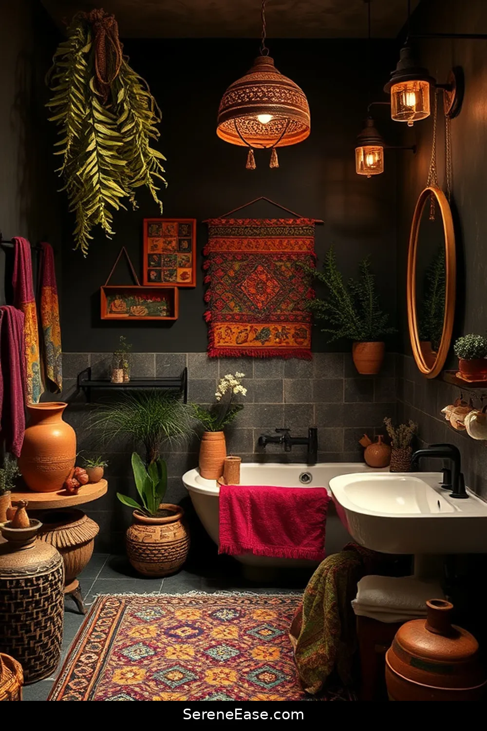 22 Ways to Style a Monochromatic Bohemian Bathroom 13 Integrate Handcrafted Accessories for 22 Ways to Style a Monochromatic Bohemian Bathroom