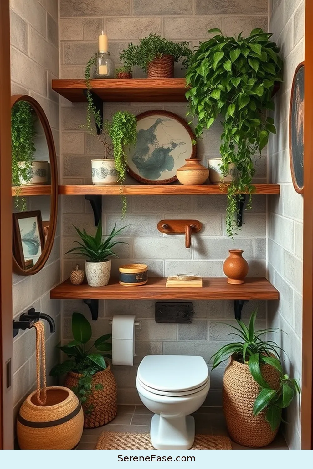 22 Ways to Style a Monochromatic Bohemian Bathroom 16 Use Reclaimed Wood Elements for 22 Ways to Style a Monochromatic Bohemian Bathroom
