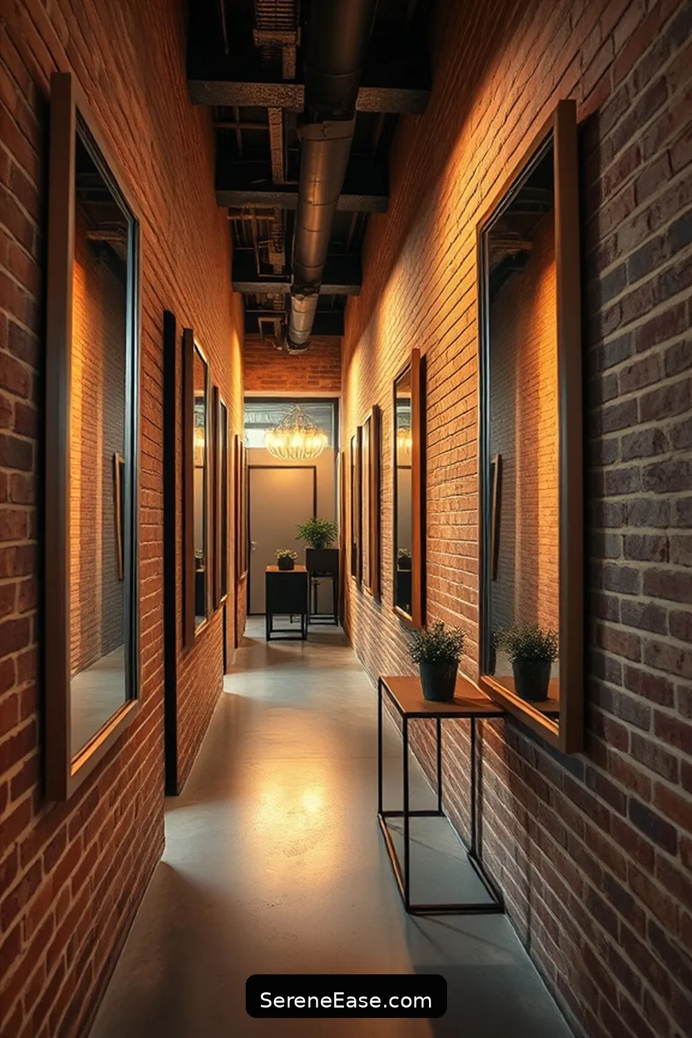 22 Ways to Use Metallic Accents in Your Industrial Style Hallway 6 Choose Metal Framed Mirrors for 22 Ways to Use Metallic Accents in Your Industrial Style Hallway