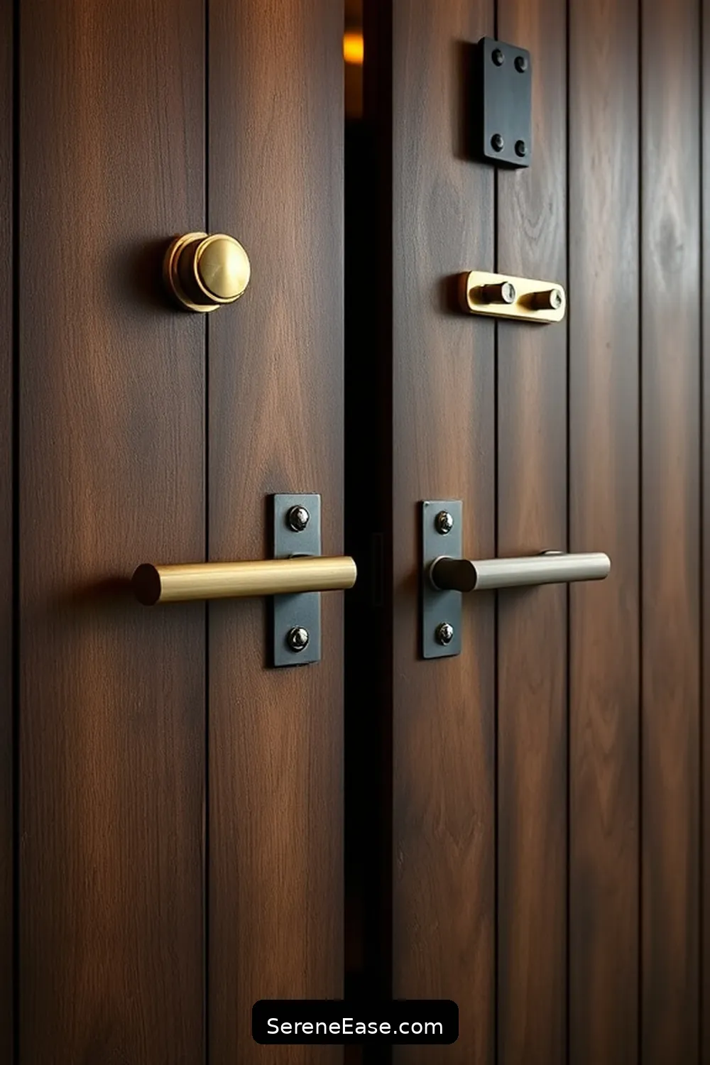 22 Ways to Use Metallic Accents in Your Industrial Style Hallway 12 Choose Metal Hardware for Doors for 22 Ways to Use Metallic Accents in Your Industrial Style Hallway