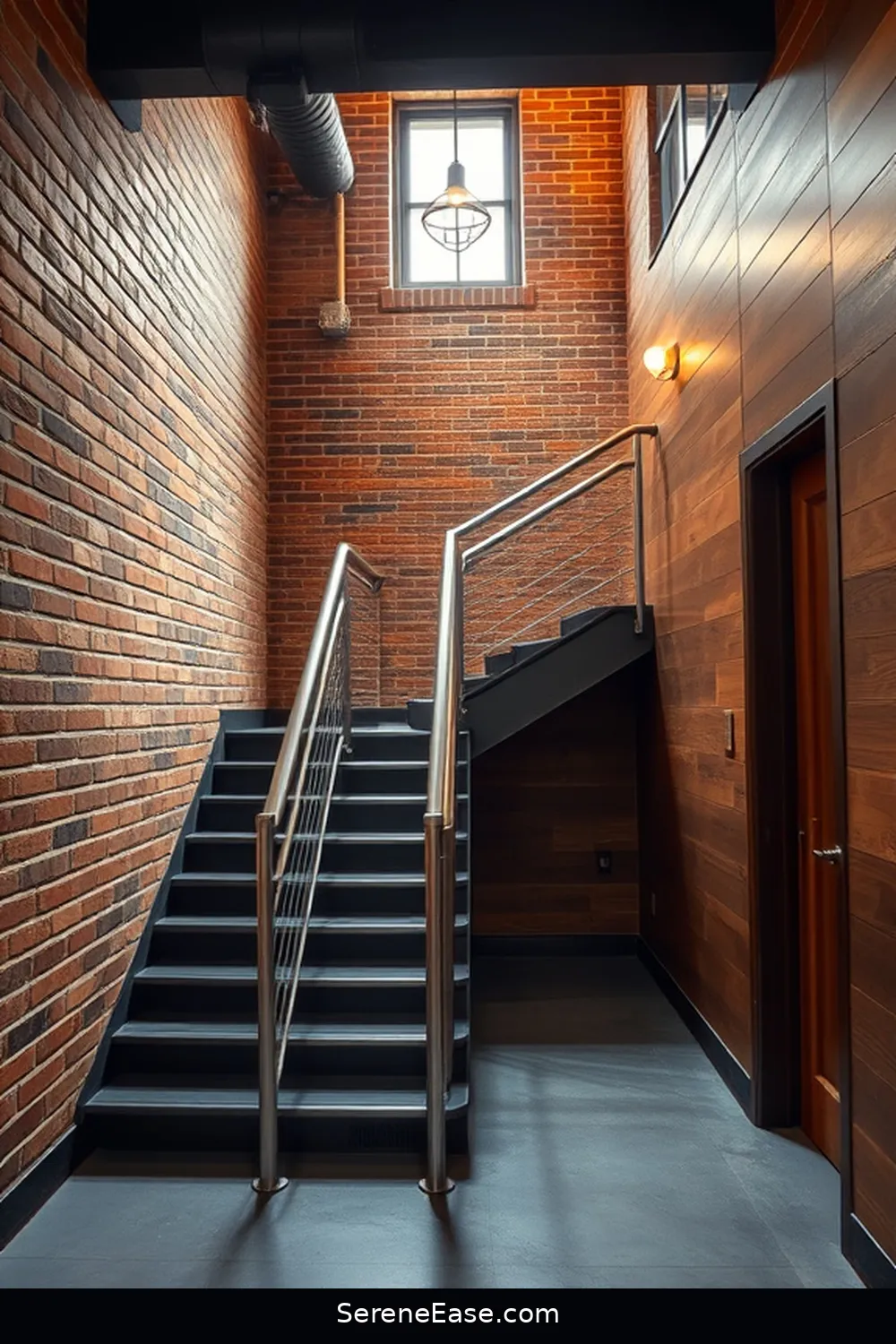22 Ways to Use Metallic Accents in Your Industrial Style Hallway 17 Choose a Metal Staircase Railing for 22 Ways to Use Metallic Accents in Your Industrial Style Hallway