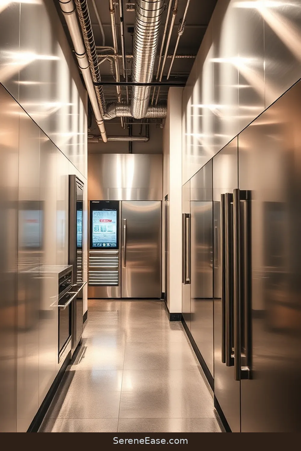22 Ways to Use Metallic Accents in Your Industrial Style Hallway 21 Incorporate Stainless Steel Appliances for 22 Ways to Use Metallic Accents in Your Industrial Style Hallway