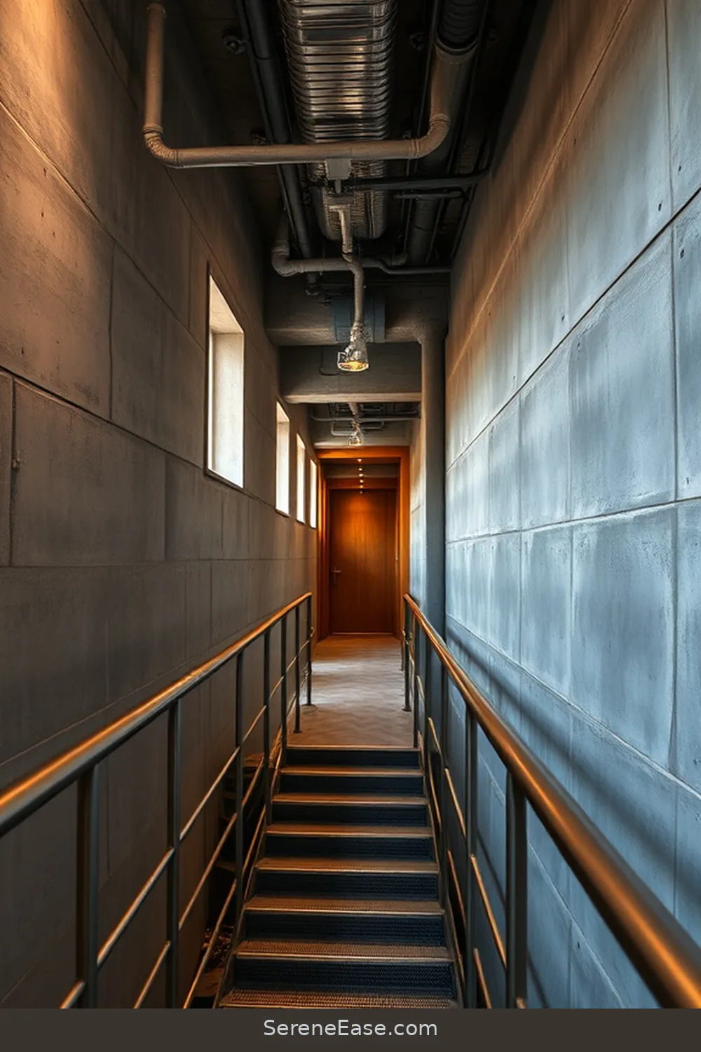 22 Ways to Use Metallic Accents in Your Industrial Style Hallway 5 Install Industrial-Style Railings for 22 Ways to Use Metallic Accents in Your Industrial Style Hallway