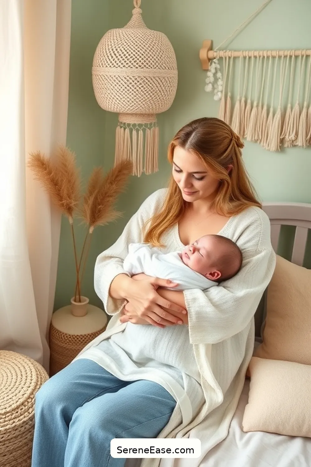22 Ways to Use Neutral Tones in Bohemian Nursery Style 18 Add a Soft Color Accent for 22 Ways to Use Neutral Tones in Bohemian Nursery Style