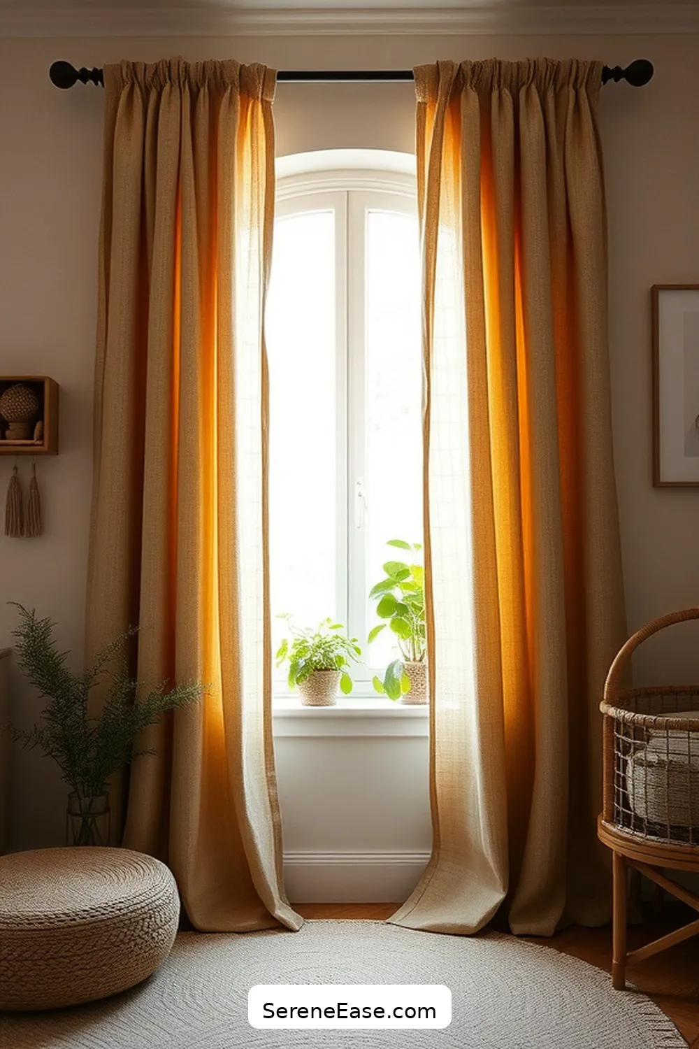22 Ways to Use Neutral Tones in Bohemian Nursery Style 22 Include Natural Fiber Curtains for 22 Ways to Use Neutral Tones in Bohemian Nursery Style