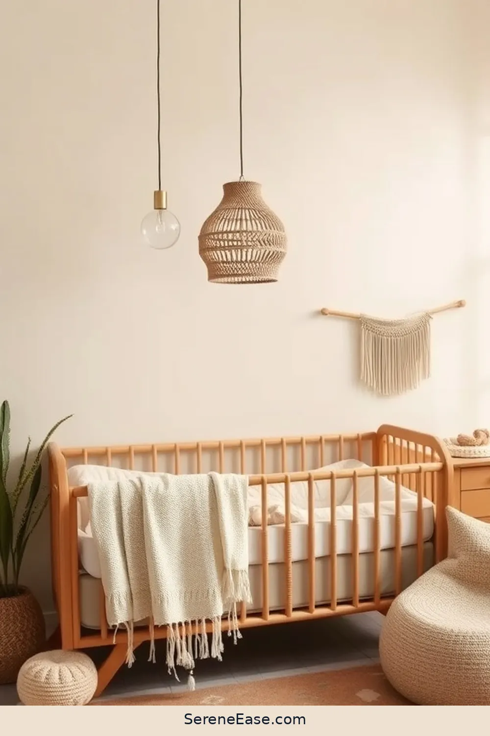 22 Ways to Use Neutral Tones in Bohemian Nursery Style 17 Use Minimalist Lighting Fixtures for 22 Ways to Use Neutral Tones in Bohemian Nursery Style