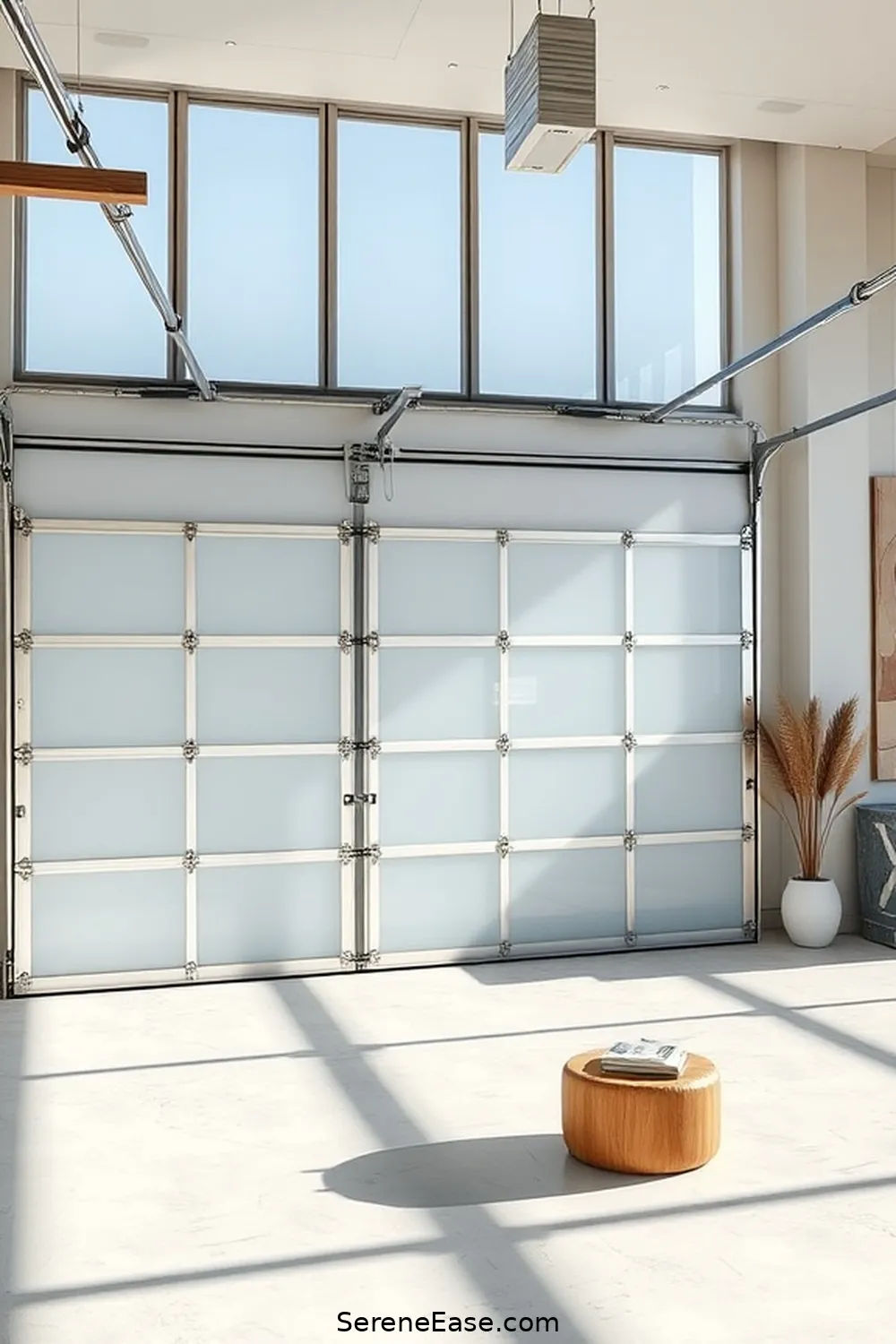 22 Ways to Use Neutral Tones in Industrial-Style Garages 13 Choose Clear or Frosted Glass for Windows for 22 Ways to Use Neutral Tones in Industrial-Style Garages