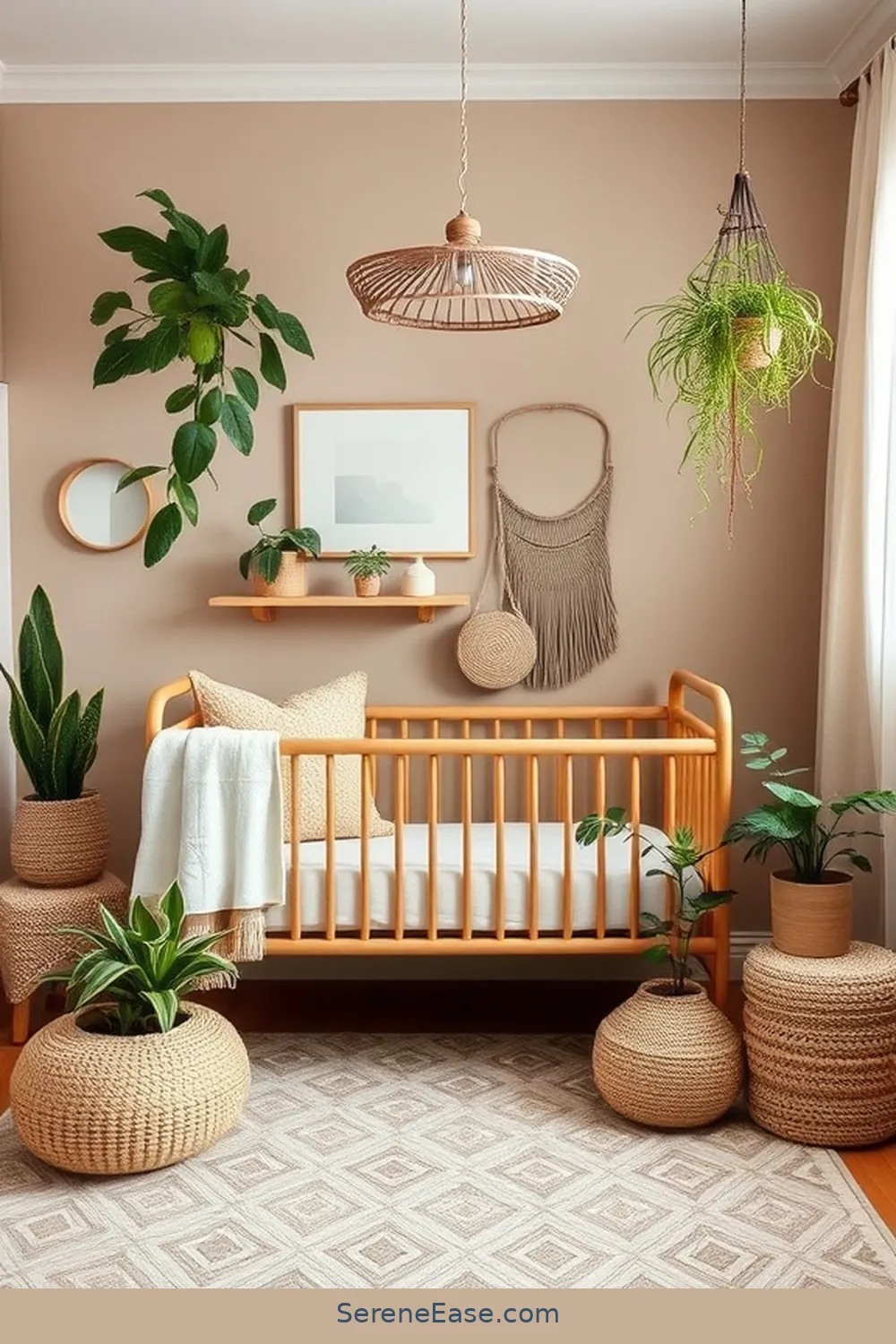 23 Earth Tone Nursery Ideas in Scandinavian Style 6 Add a Touch of Green With Indoor Plants for 23 Earth Tone Nursery Ideas in Scandinavian Style